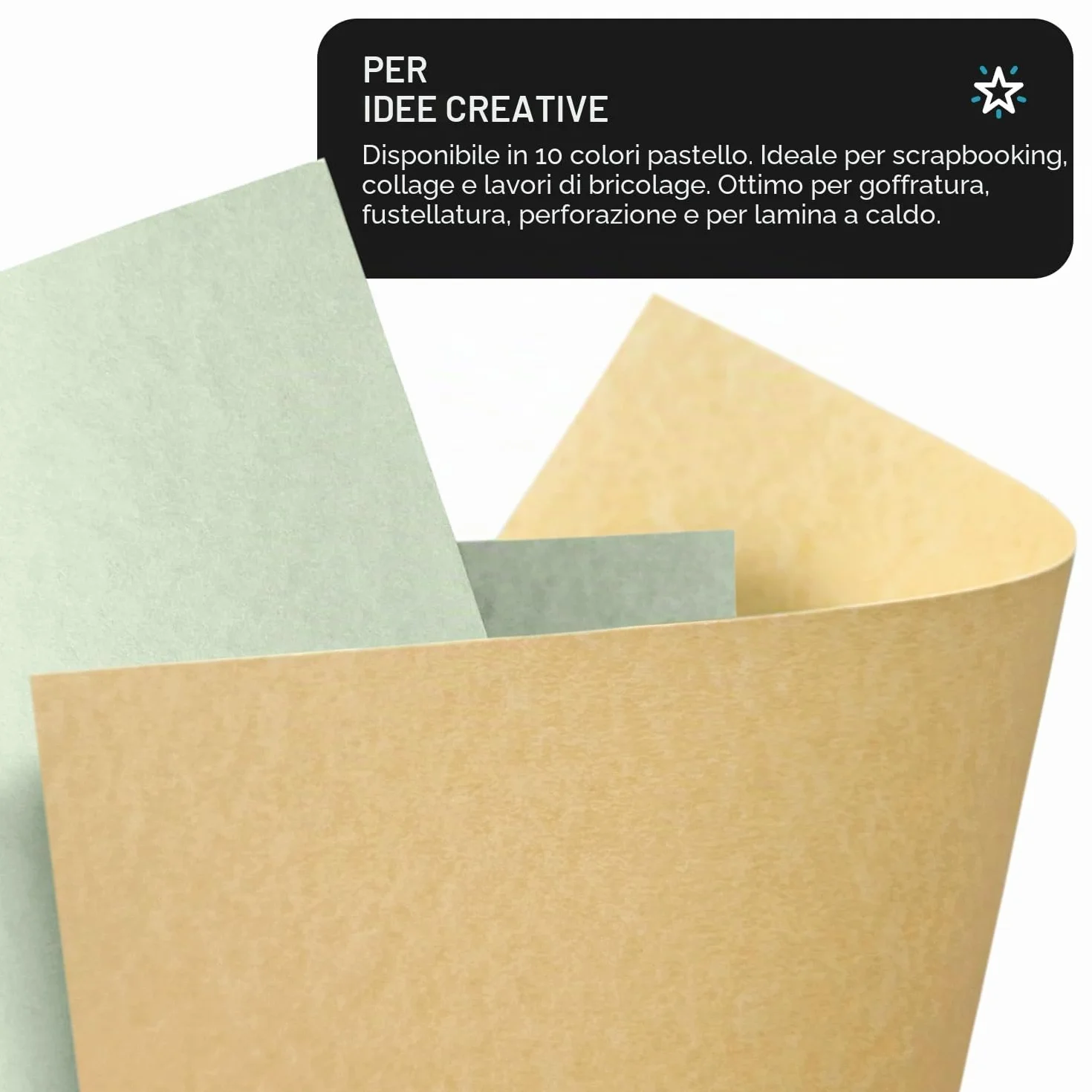 Aster Laguna Sand carta decorativa effetto marmo beige chiaro A4 210x297mm 180g 20x cartoncino marmorizzato