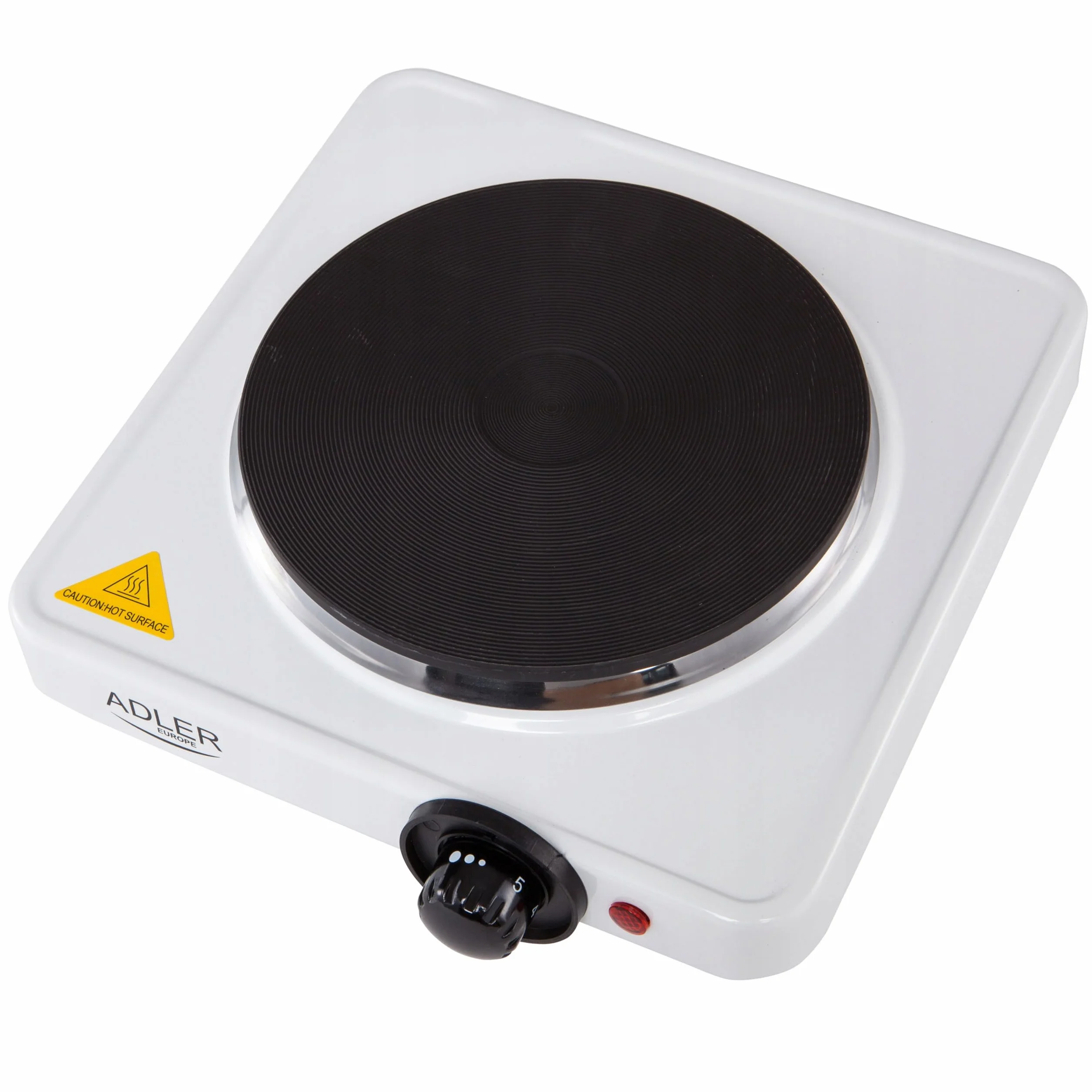 ADLER Piastra elettrica, potenza 1500 W, diametro piastra riscaldante 185 mm