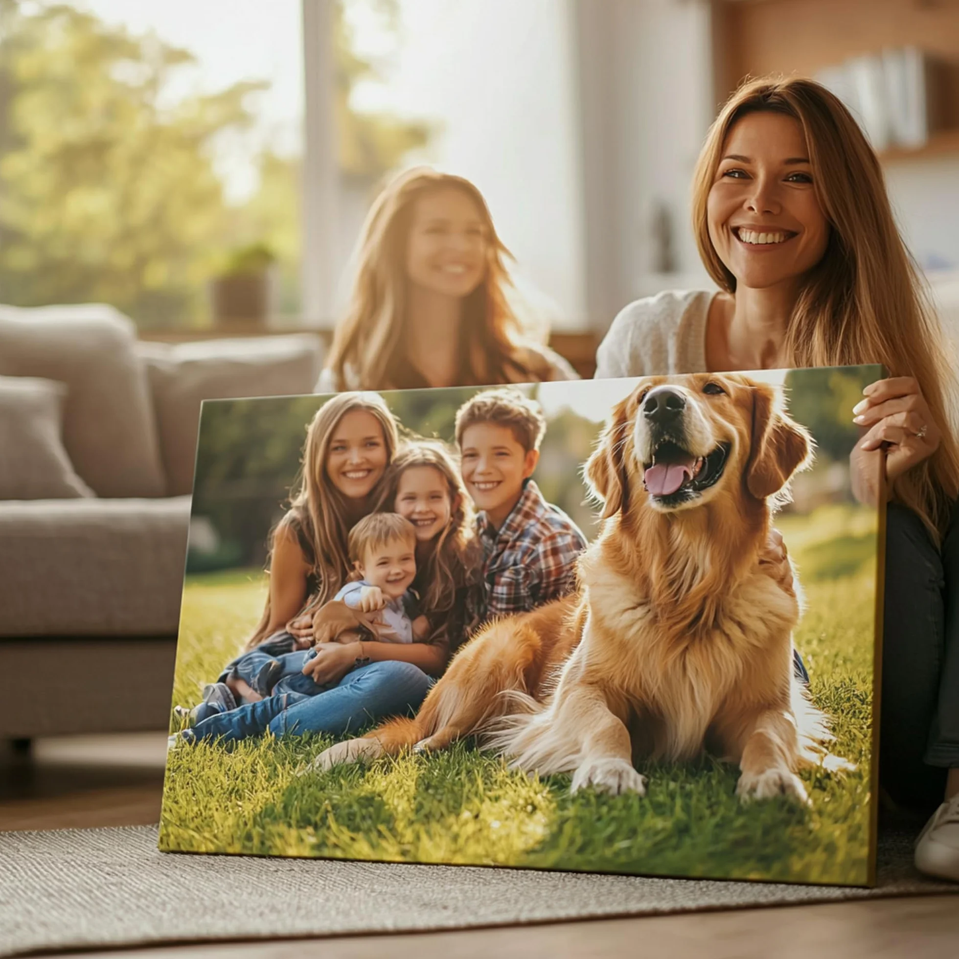 ConKrea - Quadro Personalizzato su Tela Canvas - Stampa la tua Foto su Tela in Alta Definizione con Telaio in Legno Massello - Pronto da Appendere - 50x70 cm