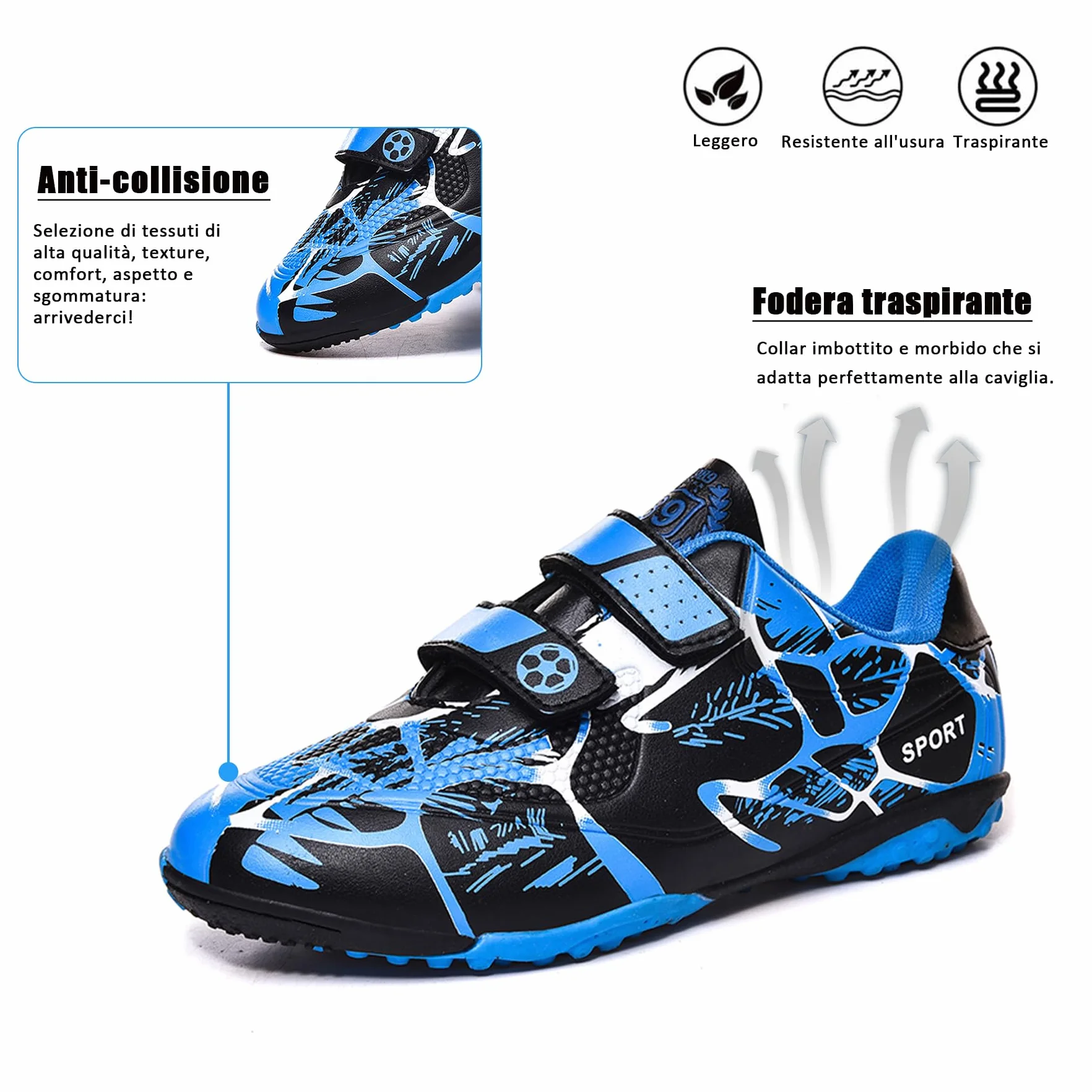 Scarpe da Calcio Ragazzi FG/AG Professionale All'aperto Calcio da Scarpe Ragazzo TF Allenamento Bambini Teenage Spike