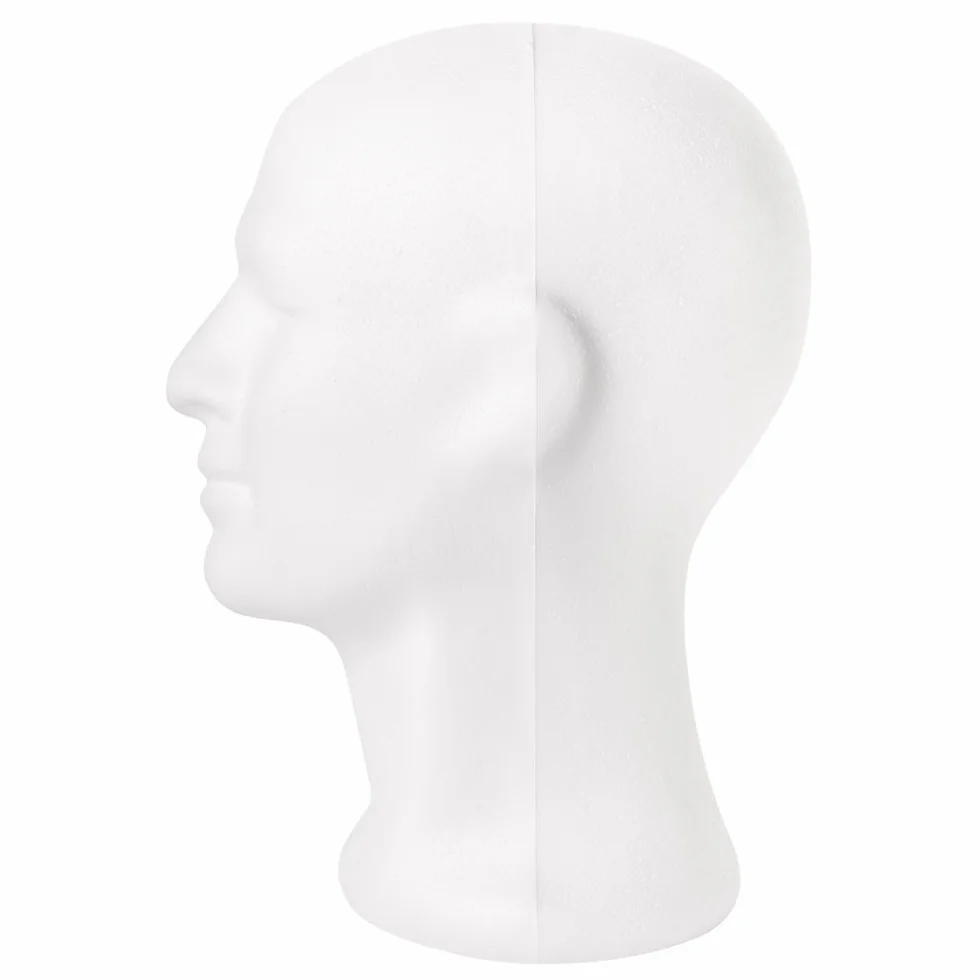 Rayher Testa Manichino Polistirolo Bianco 30,5 cm Esposizione Cappelli Parrucche