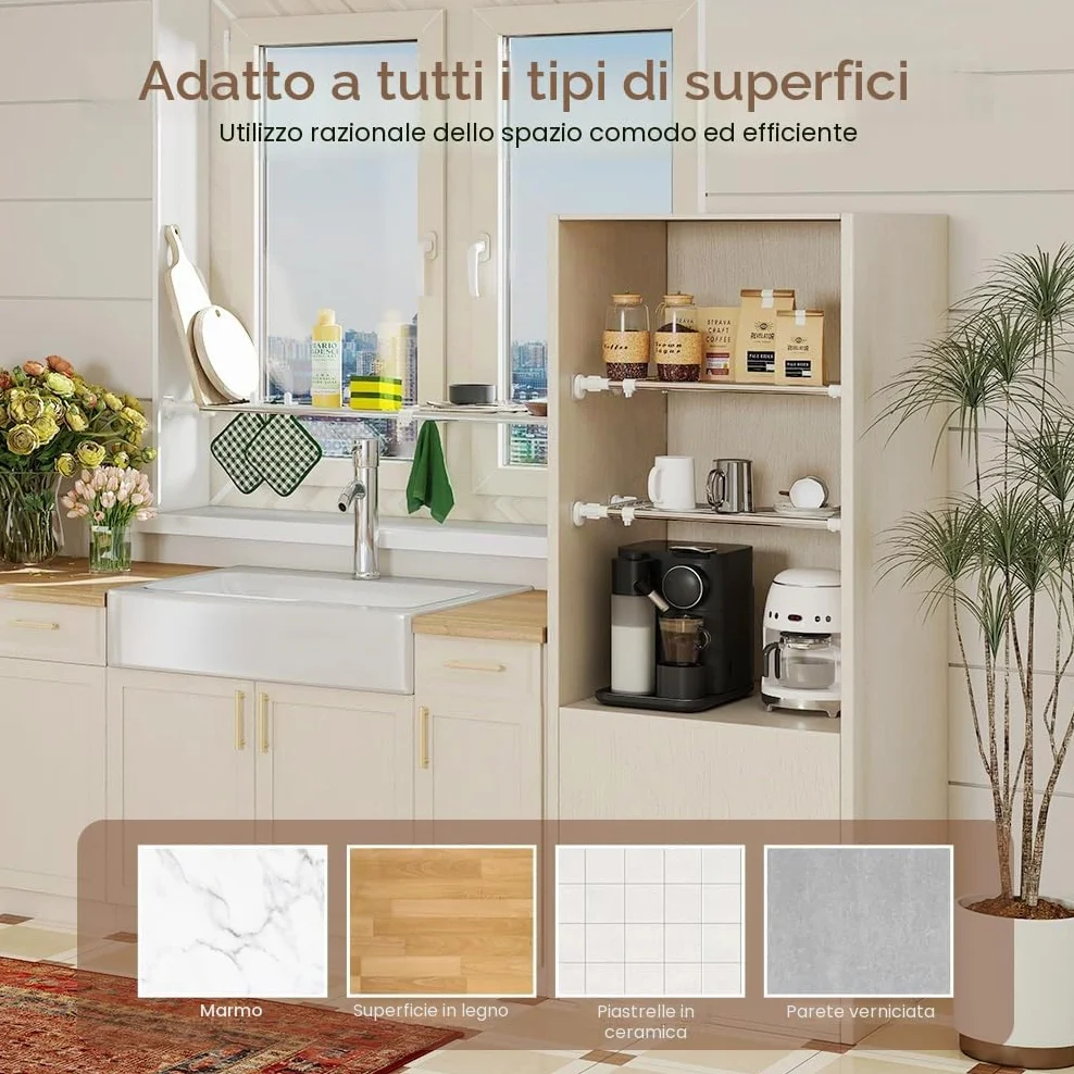 Hershii Regolabile Scaffale Divisorio per Guardaroba Rack di Stoccaggio