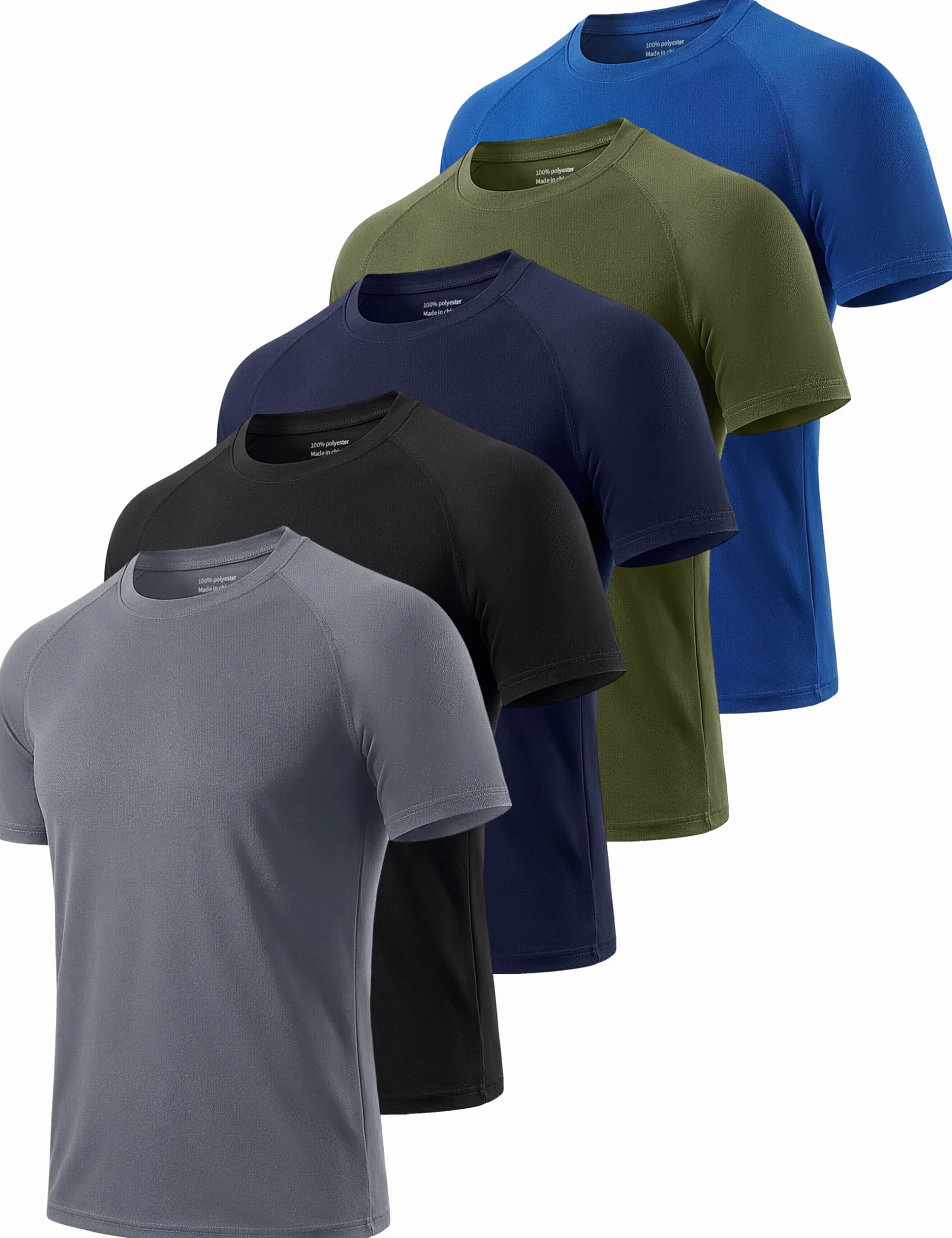 Cimic 3/5/7 Pezzi Maglietta Uomo Manica Corta Sportiva Asciugatura Rapida Traspirante Palestra Running Trekking