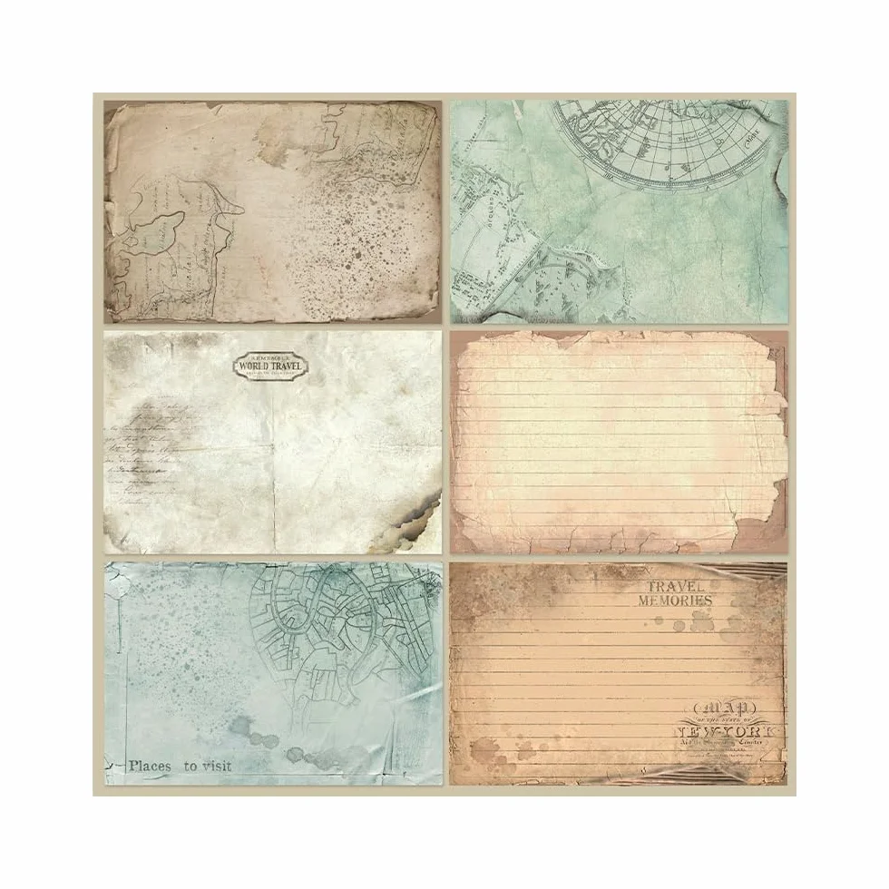 Stamperia Blocco di Carta Double Face 10 Fogli 12" x 12" Intorno al Mondo Multicolore