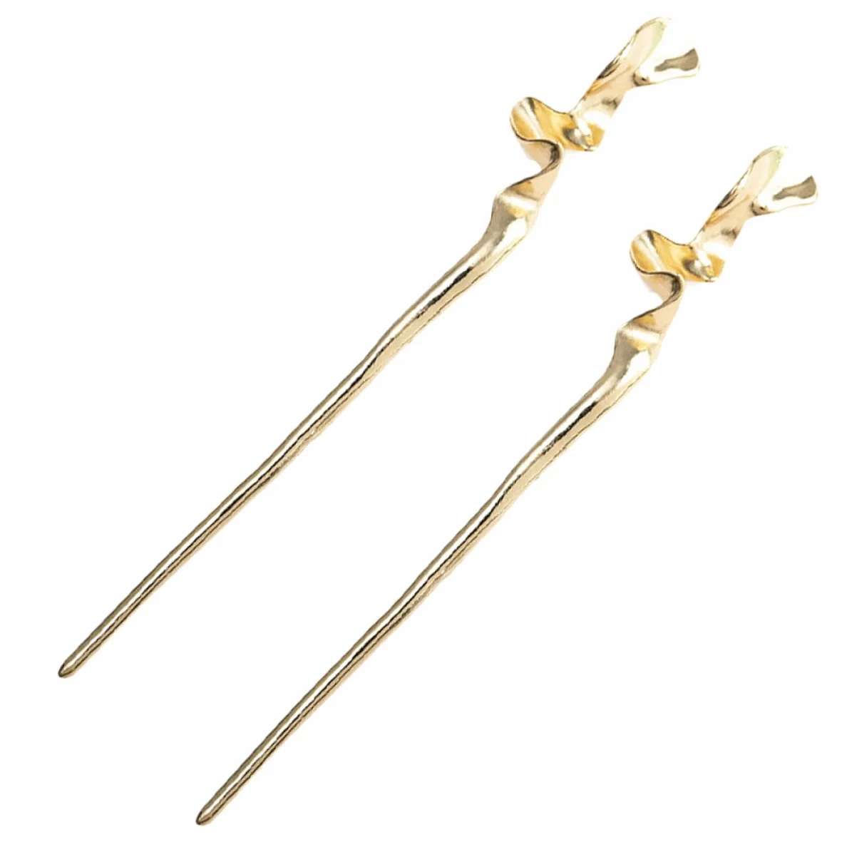 POPETPOP Hair Stick 2 Pezzi Lega di Zinco Oro Accessorio Chioma Donna Vintage Elegante Resistente Banchetto Matrimonio