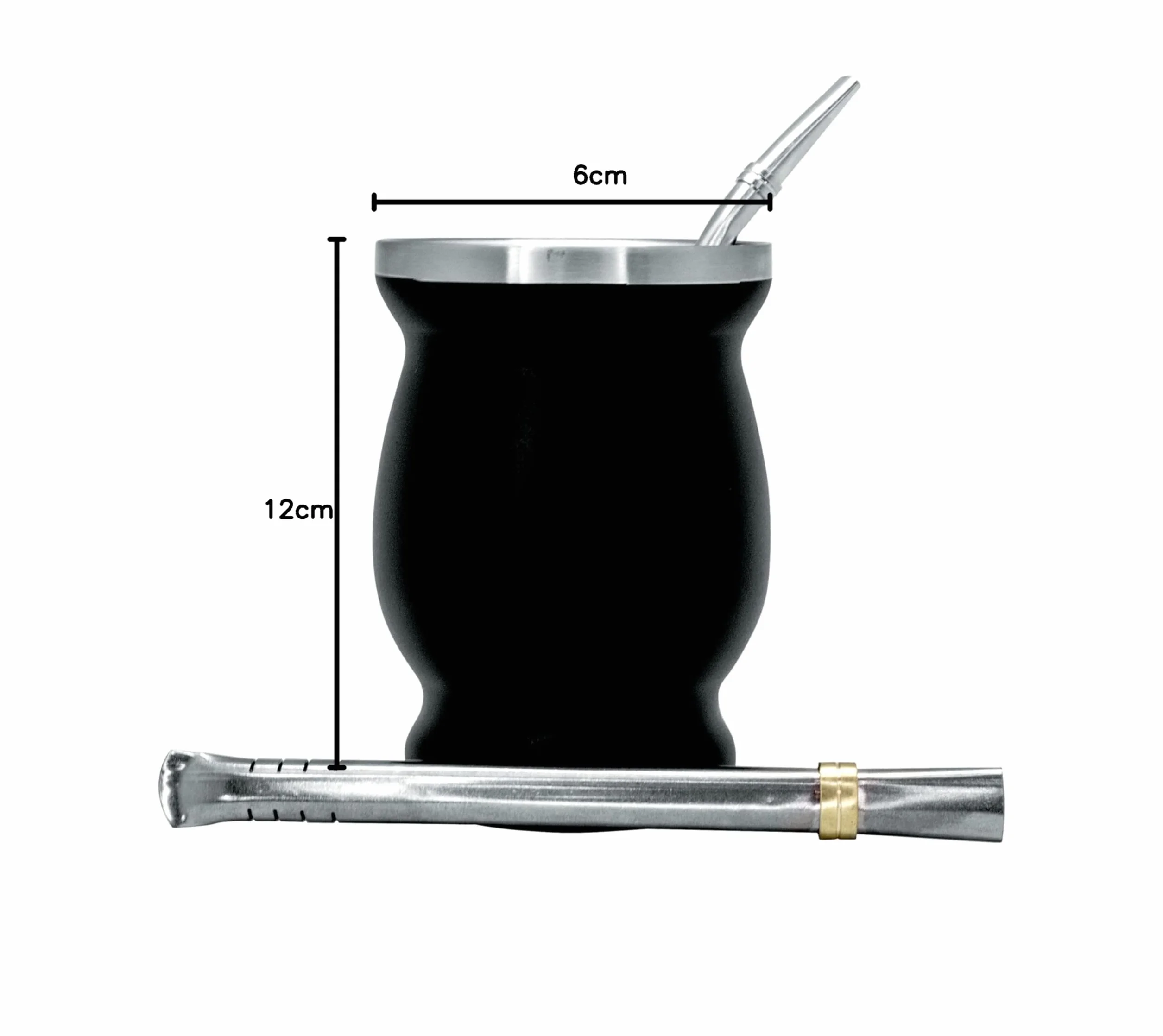 Nerthus FIH 851 kit mate con bicchiere doppia parete e bombillas