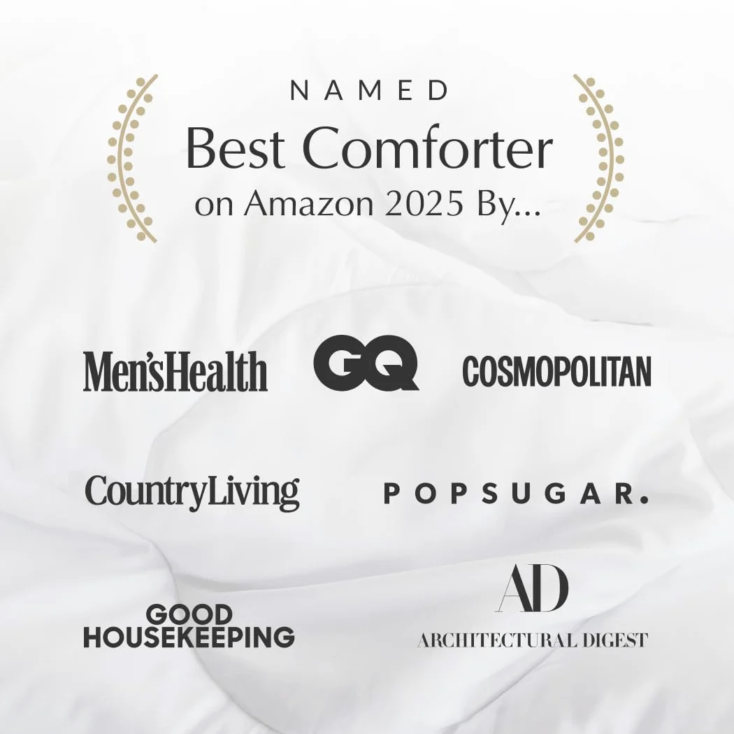 Buffy Cloud Comforter – Tessuto Lyocell lavabile in lavatrice, imbottitura alternativa al piumino, extra soffice inserto trapuntato con linguette angolari (misura Queen)