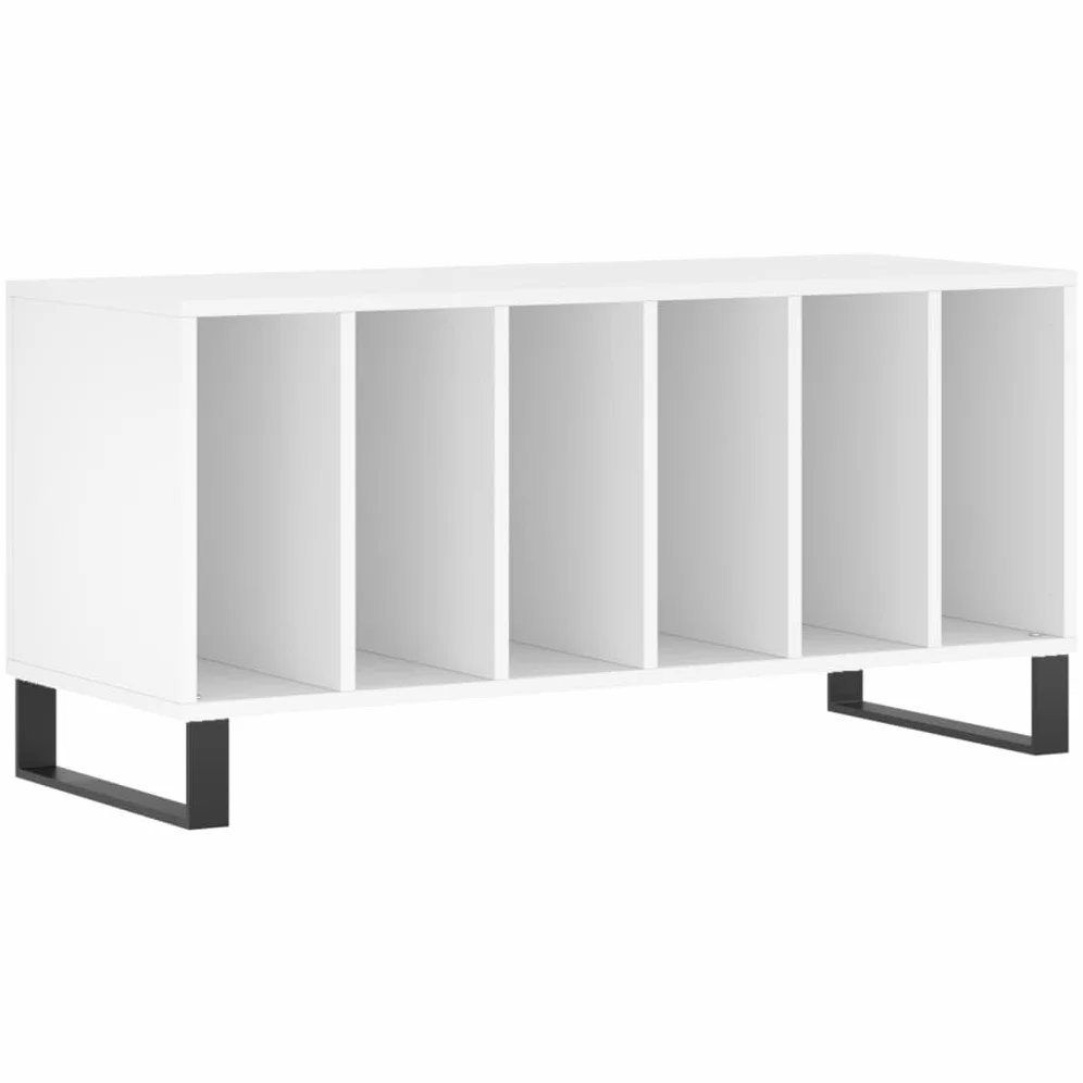 Generico Mobile Porta Dischi Bianco 100x38x48 cm in Legno Multistrato,Mobili,Armadietti e portaoggetti,Scaffali e armadietti per Supporti multimediali-831756