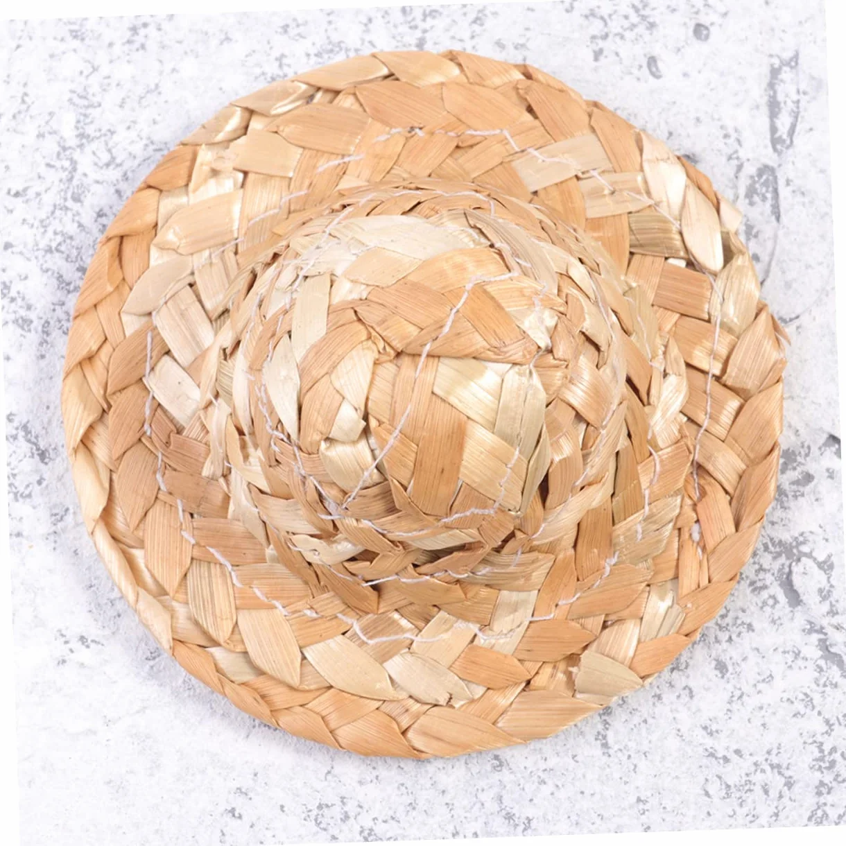 Uonlytech 10 Pezzi Mini Cappelli di Paglia per Bambole Cappelli Fatti a Mano Rotondi in Paglia Khaki Accessori Essenziali per Artigianato Fai da Te e Creativo