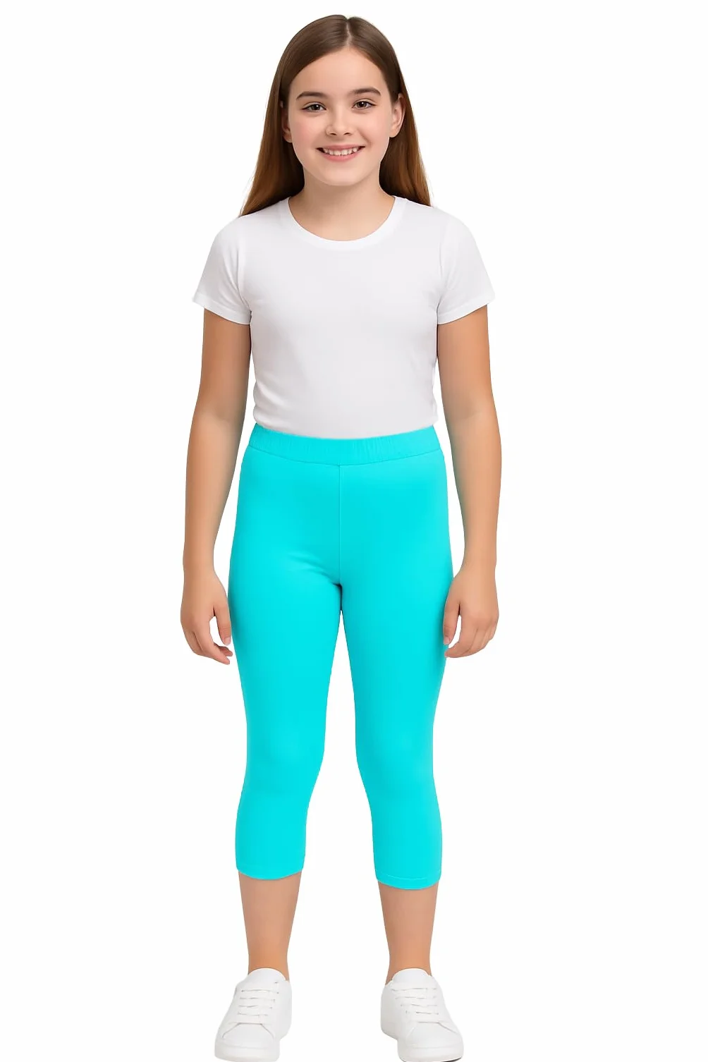 PopCouture Leggings sportivi a 3/4 per ragazze, per danza e ginnastica