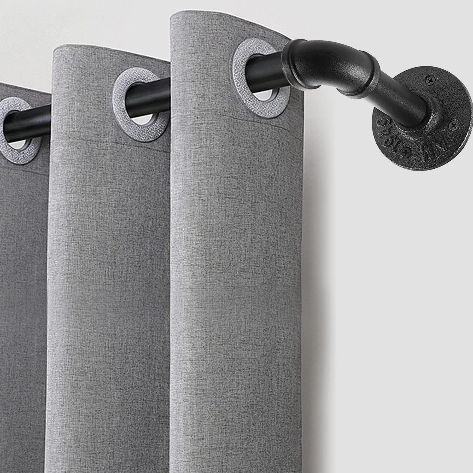 Bastone per tende estensibile nero diametro 25 mm 80-300 cm
