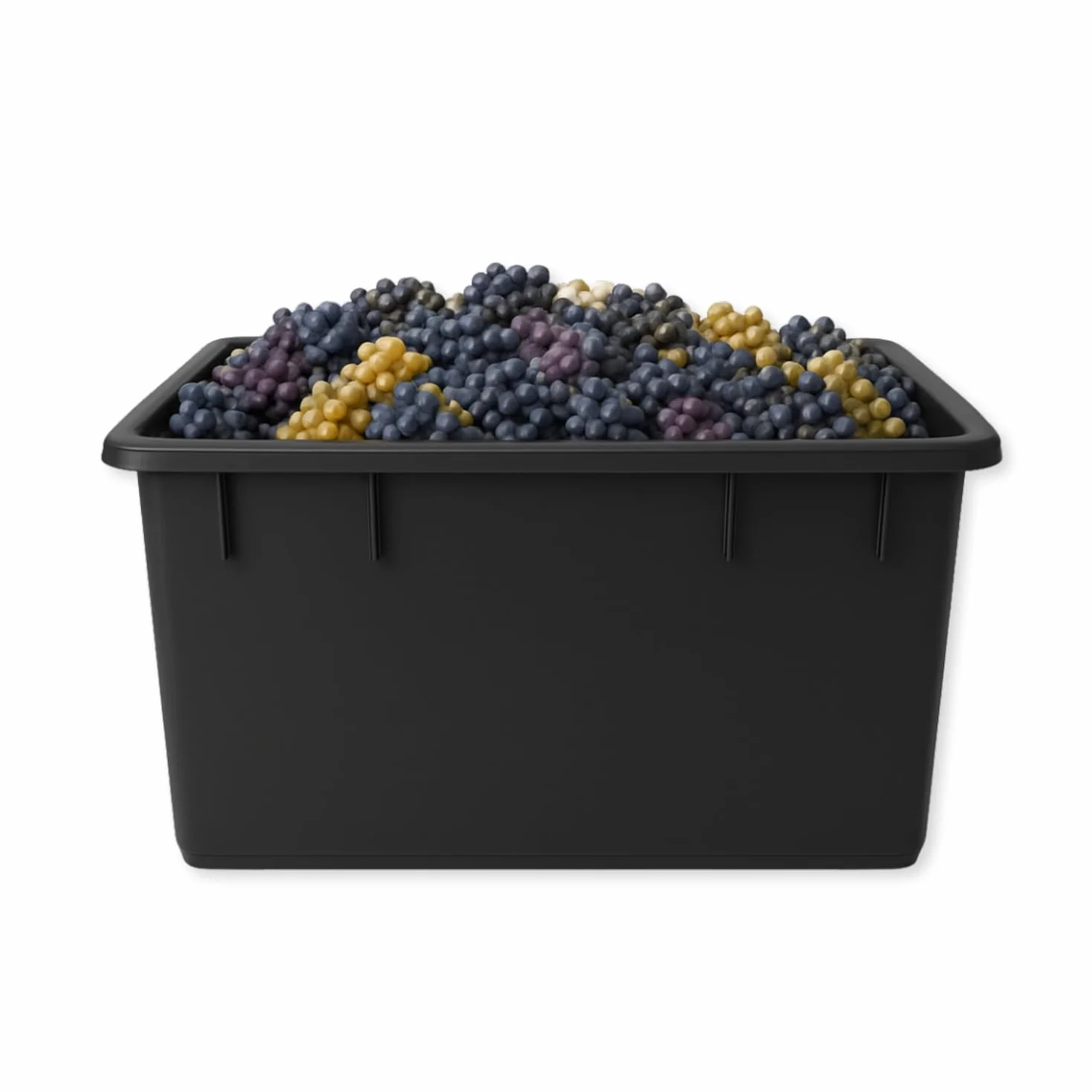 PALUPLUS Contenitore Rettangolare Nero 250 Litri 94x63x57 cm Mastellone Impilabile Plastica Stoccaggio