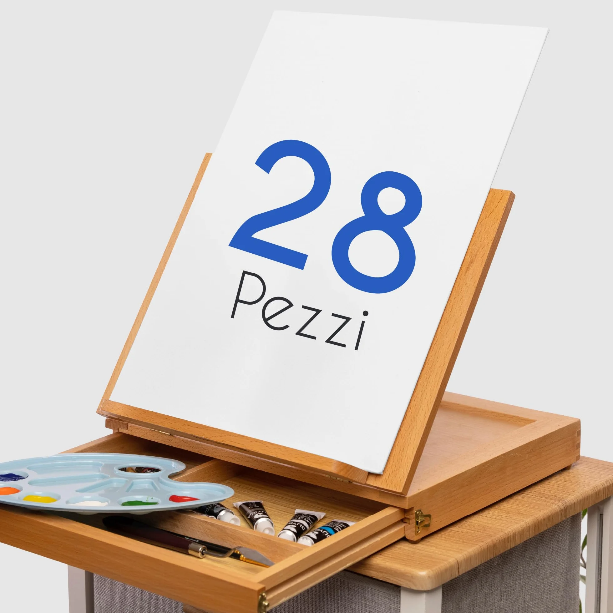 Zenacolor Set di 28 Tele per Dipingere Multidimensionale 100% Cotone 13x18 20x25 24x20 30x40