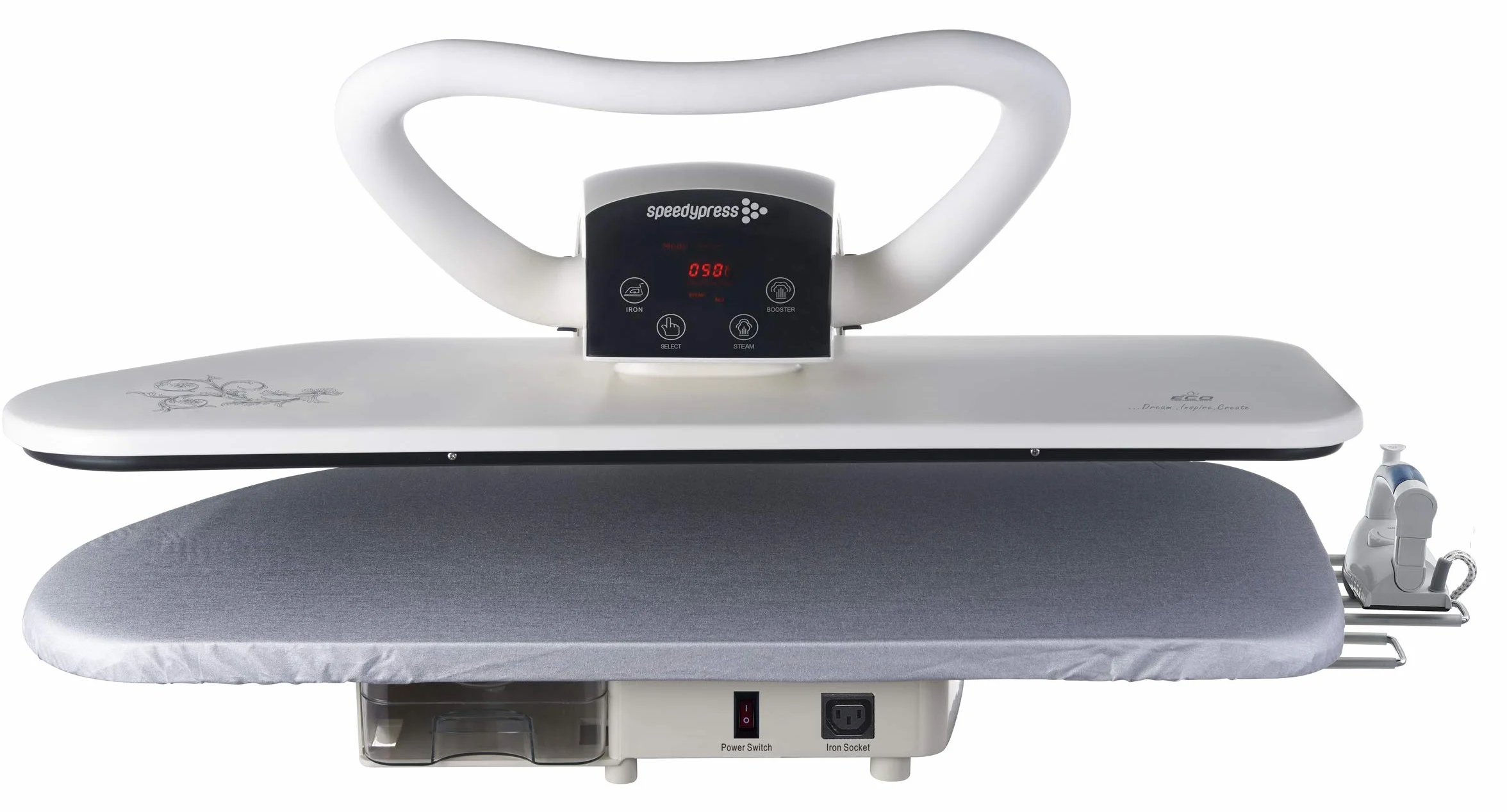 Speedypress Pressa da Stiro a Vapore Professionale 101HD con Supporto, 101cm