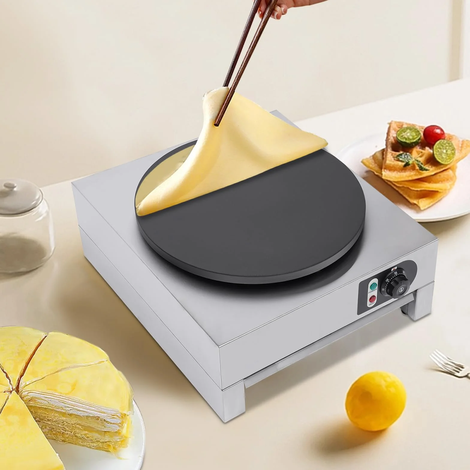Crepes Maker elettrico 40 cm 3 KW 220 V piastra riscaldante