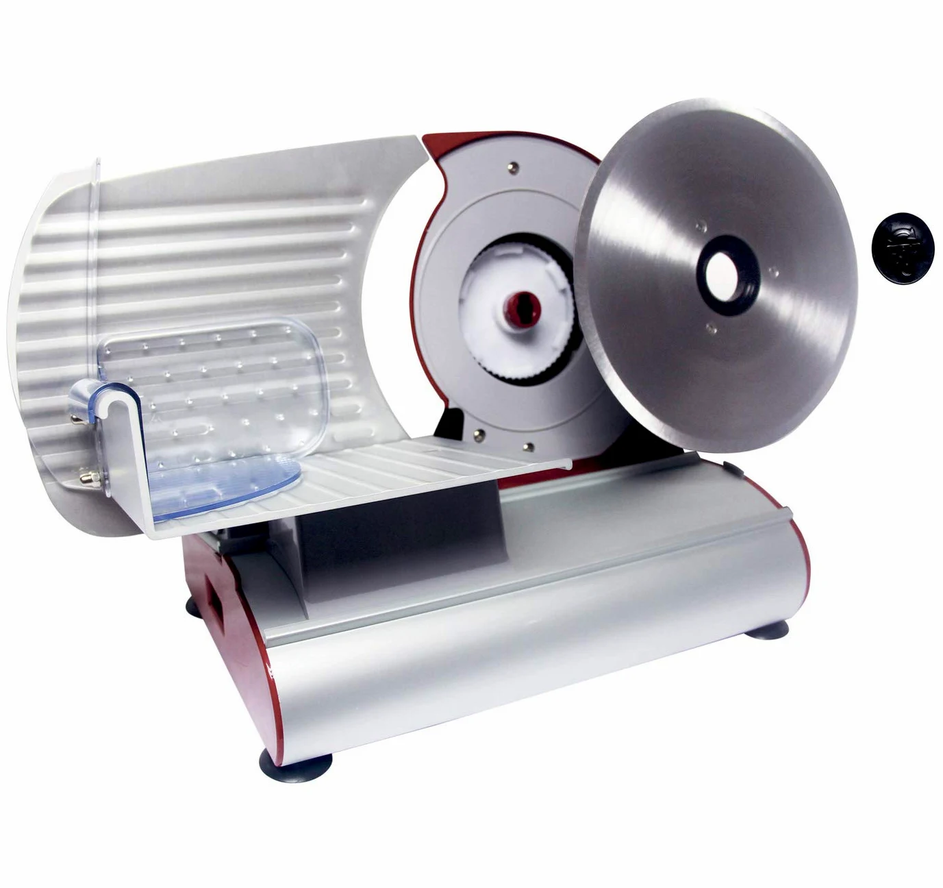 RGV Affettatrice 220 Mary - Affettatrice Professionale 200W in Alluminio, Lama Ø220mm Estraibile, Spessore Regolabile Fino 14 mm