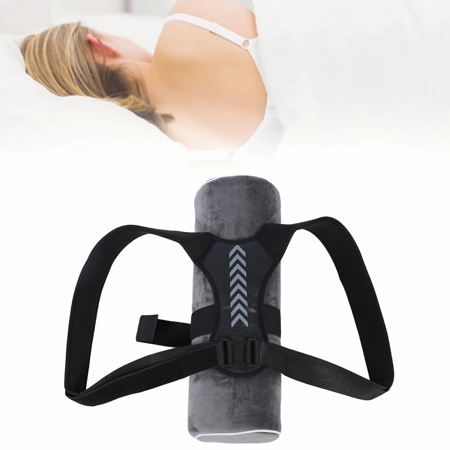 Zaino per Dormire Laterale per Apnea Notturna, Cuscini per Russare Posizione per Dormire sulla Schiena Antirussamento, Trainer per la Posizione di Sonno per Dormire (S 40 cm/15,7