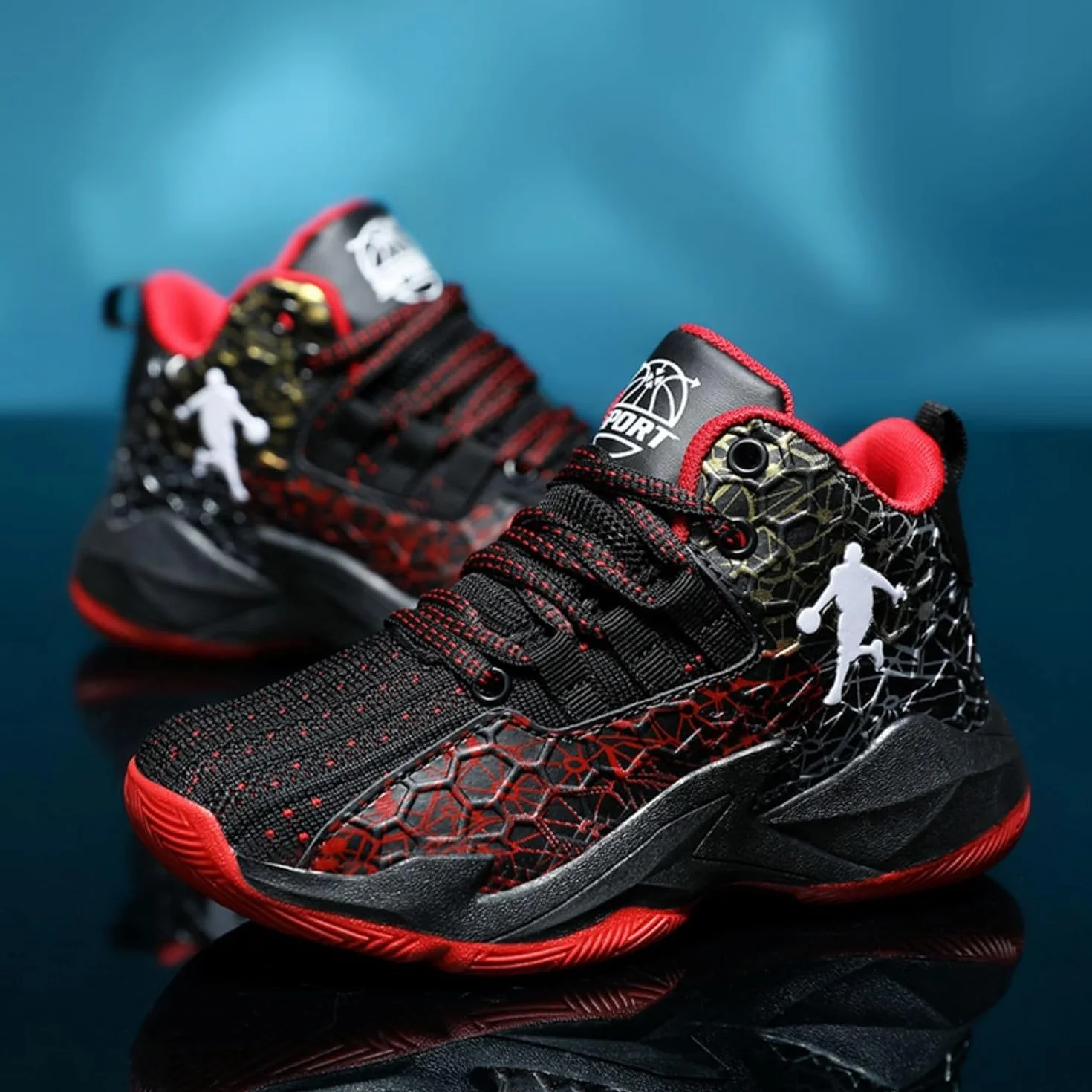 Scarpe da Basket Leggero Antiscivolo Traspirante per Bambini e Ragazzi Sneaker Sportive