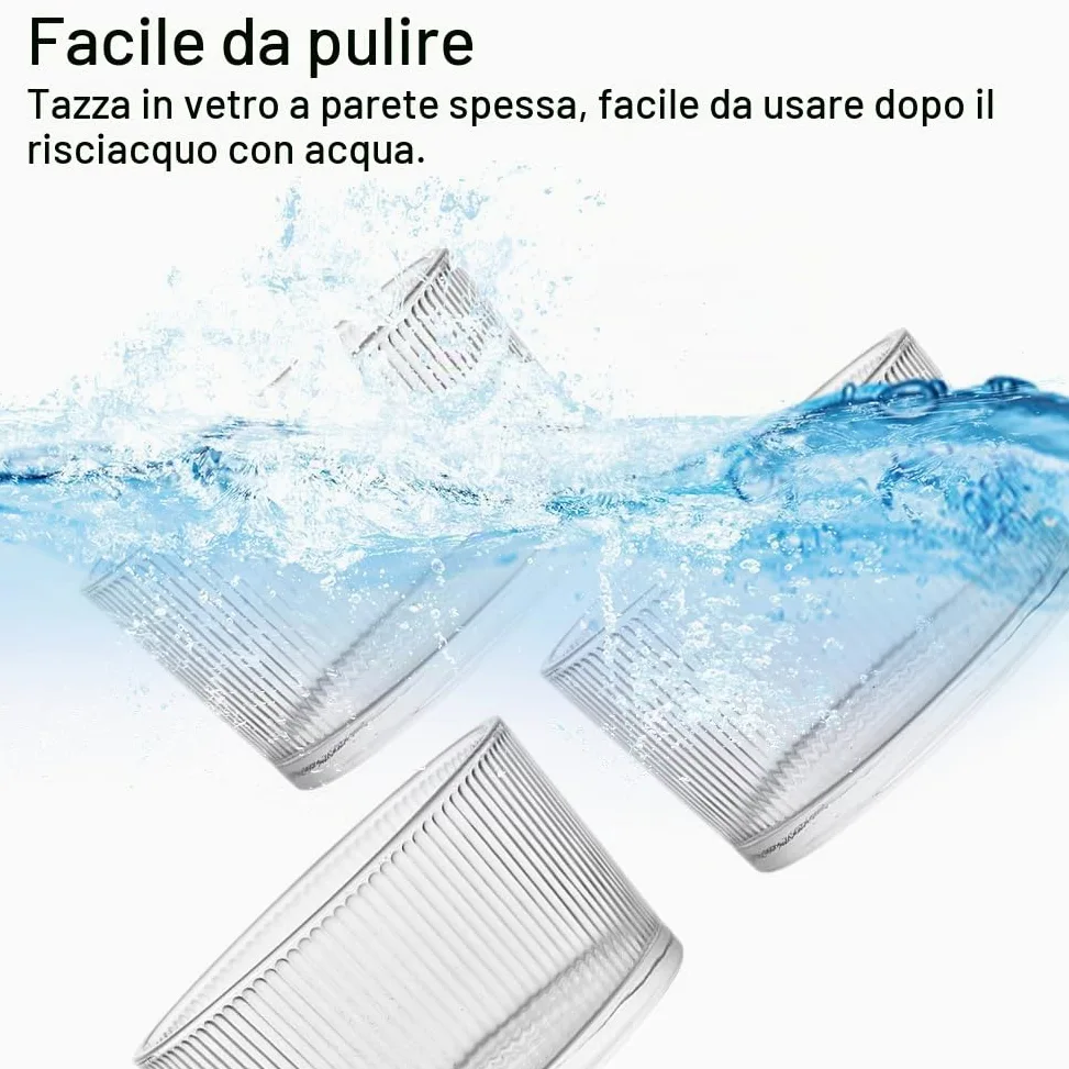 FARYODI Set di 8 bicchieri da dessert trasparenti da 200 ml, piccole ciotole da dessert in vetro, per tiramisù, panna cotta, gelati, budini, yogurt, marmellate e dolci