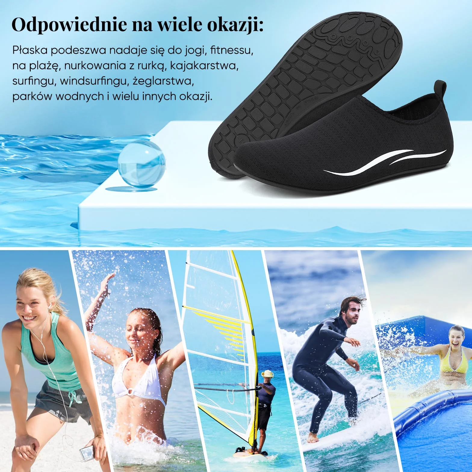 Scarpe da Scoglio Donna Uomo Antiscivolo Acquatiche Gr.34-47 EU