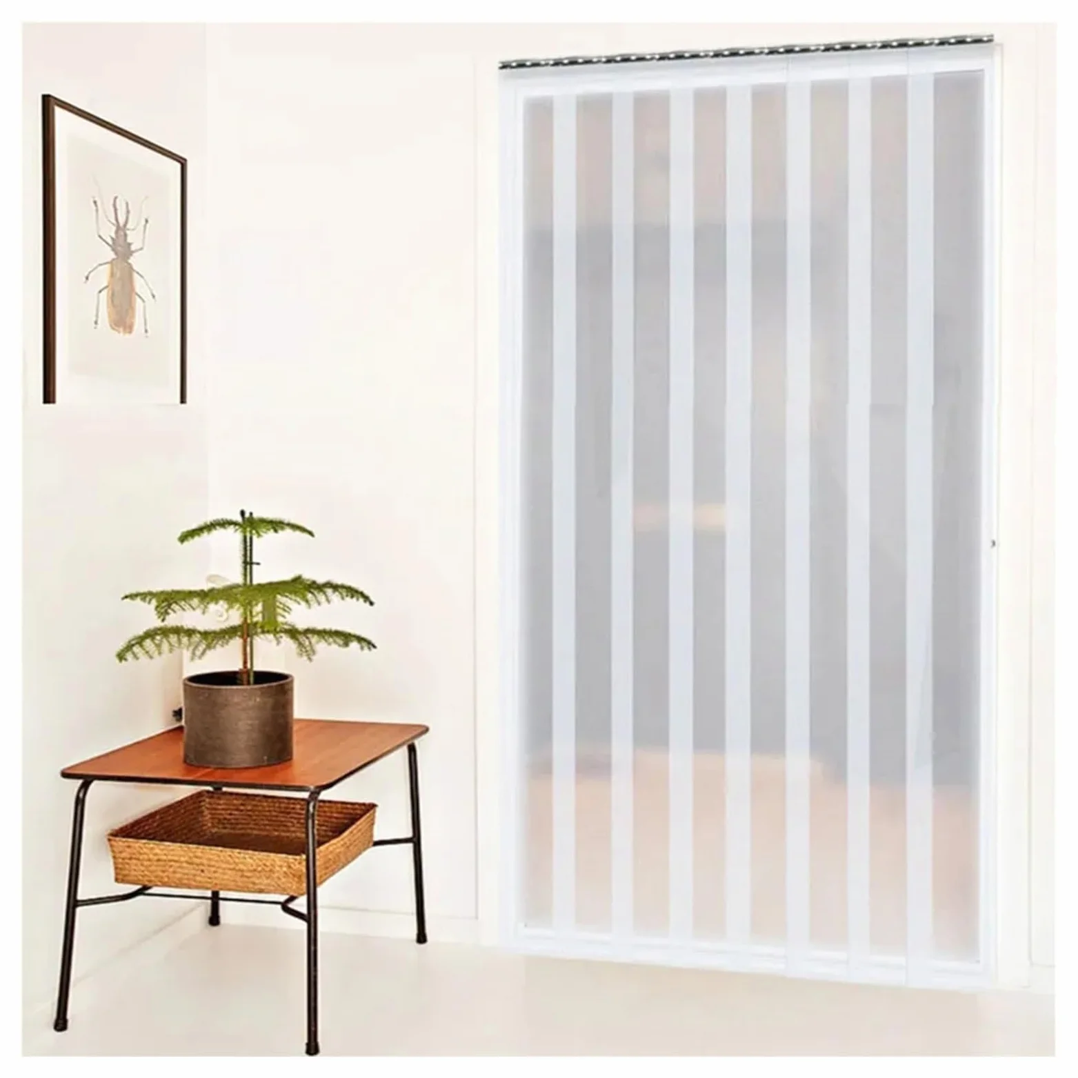 Tende in PVC Trasparente Tenda A Striscia in PVC Trasparente Impermeabile Tutela della Privacy Tenda Morbida Opaca (Color : Clear, Size : 250x150cm)