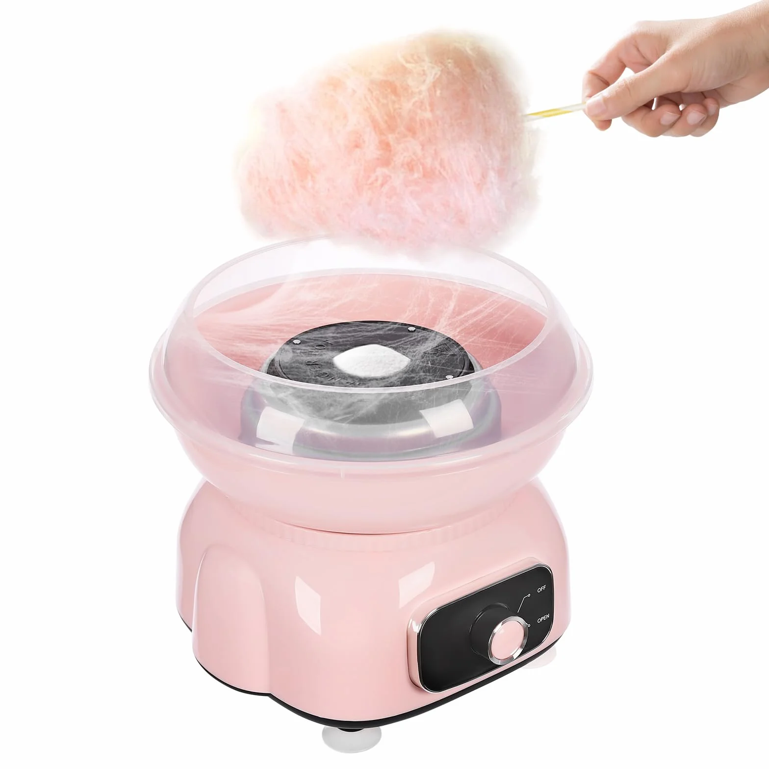 Macchina per la barba da papà per la casa, macchina per la barba di papà, in cotone Candy Maker con 10 bastoncini – Kit completo per fare la barba di papà casa – apparecchio elettrico compleanno