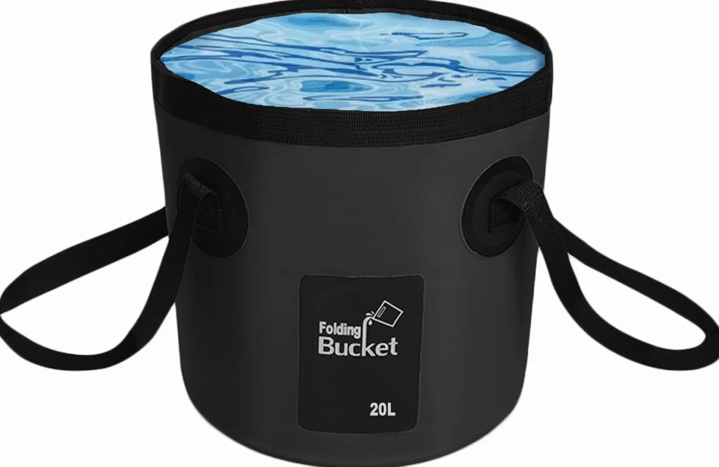Secchio pieghevole, secchio per la pesca, secchio da campeggio portatile con manico, lavandino ultraleggero per la pesca da esterno, secchio pieghevole per pesca, campeggio, escursioni, lavaggio auto