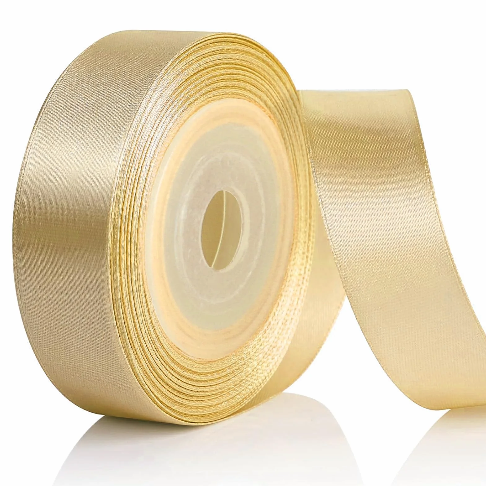 Nastro Raso d'oro 25mm x 22m Per Confezioni Regalo