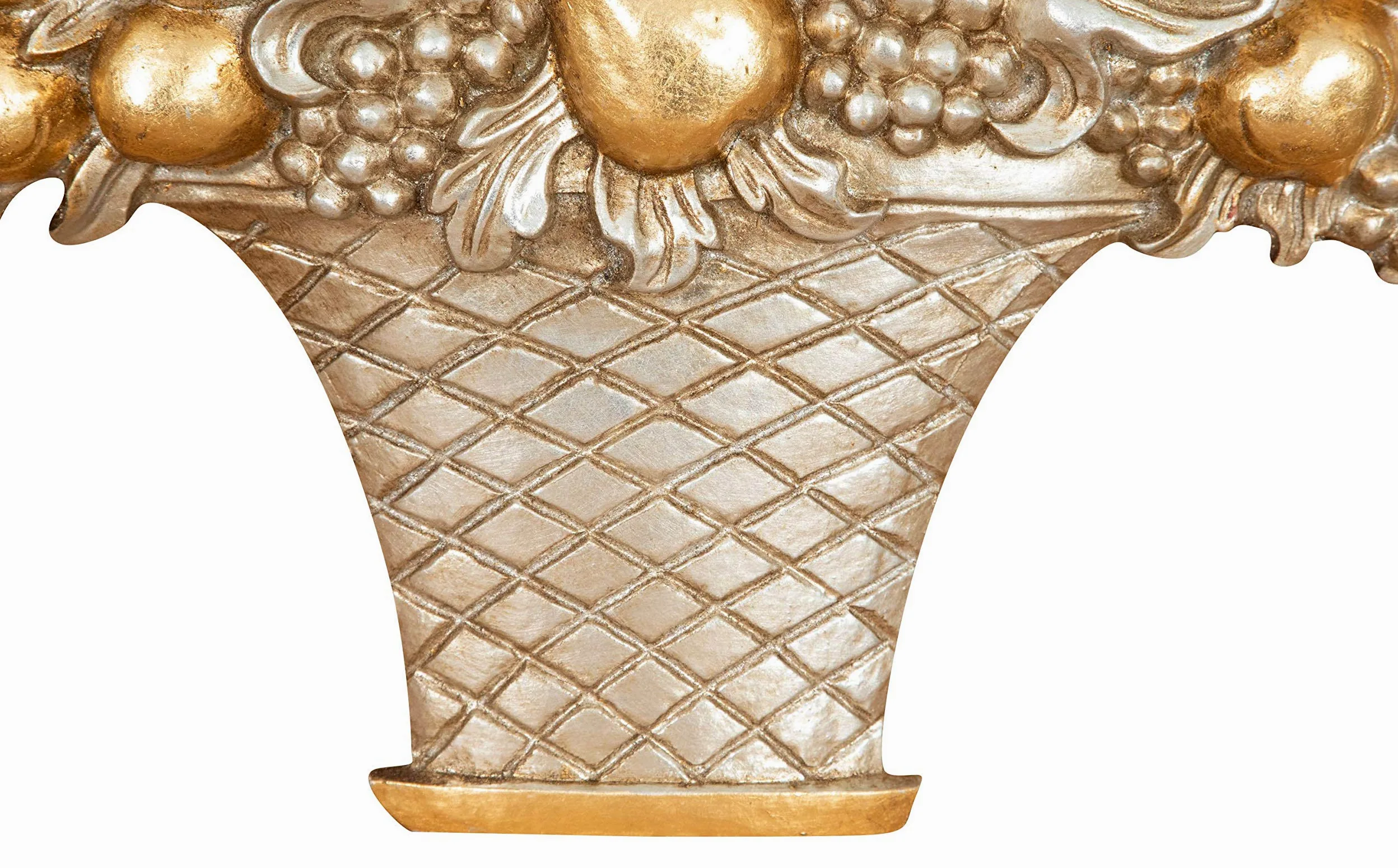 Biscottini Fregio Legno 56x57 cm Made in Italy | Fregi per mobili e pareti | Fregi in Legno Decorativi per mobili e pareti con Finitura Anticata