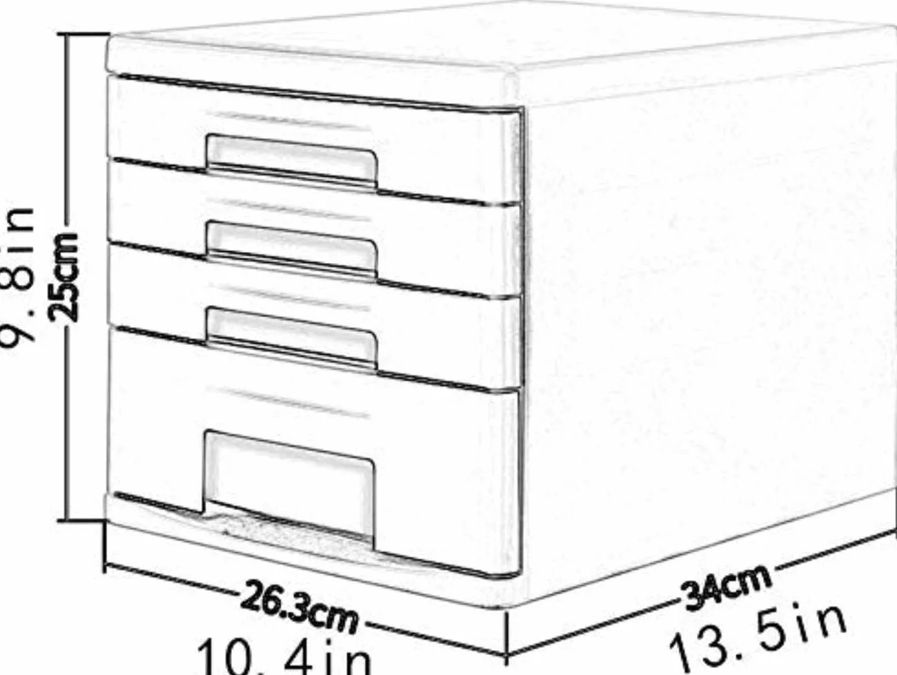 Armadietto for schedari Armadietto verticale a 4 cassetti Armadietto for archiviazione dati Scatola for archiviazione file Armadietto in plastica Armadietto for ufficio domestico