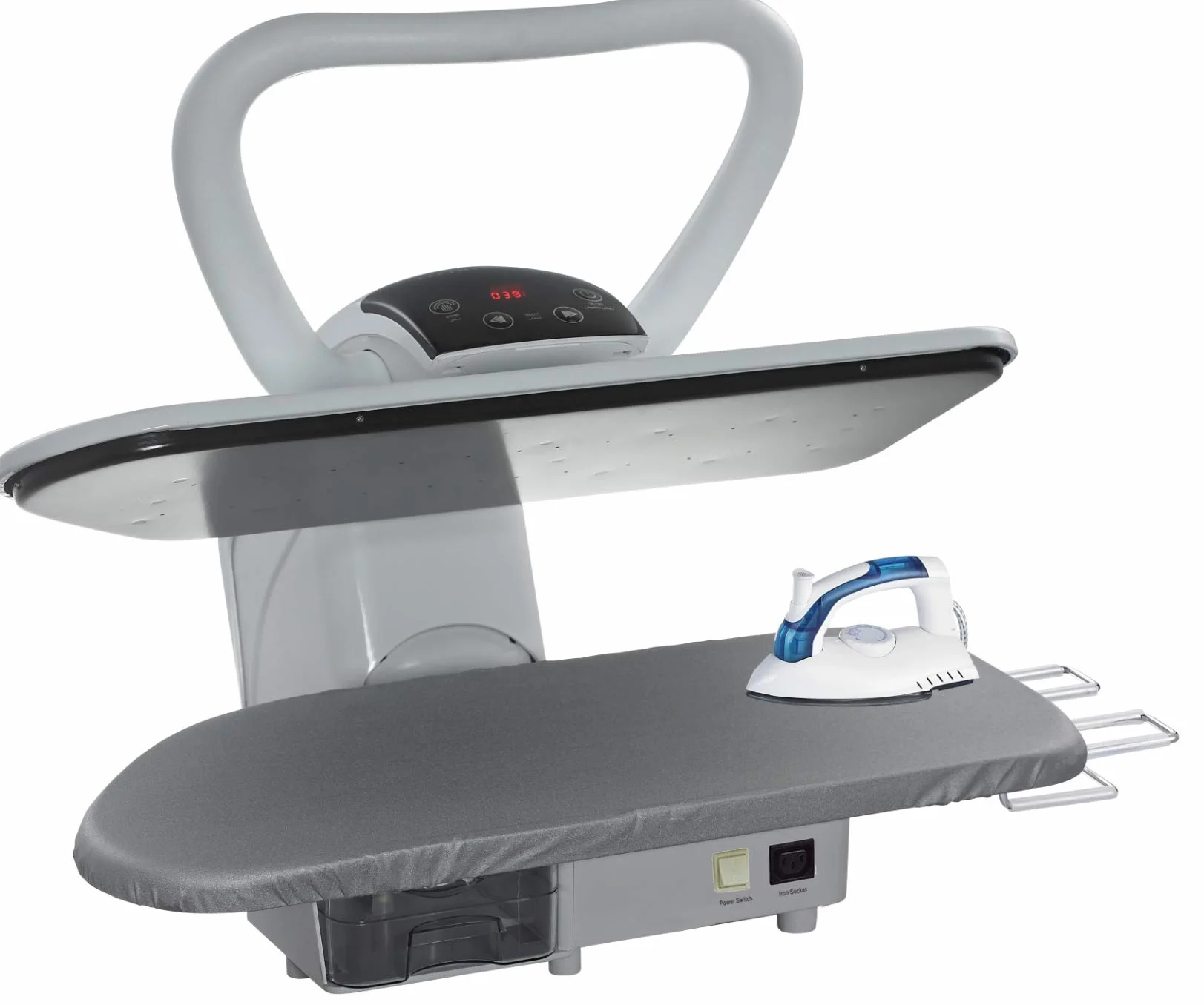 Speedypress Pressa da Stiro a Vapore 81HD-Bianco Robusto Professionale, 81cm con Supporto