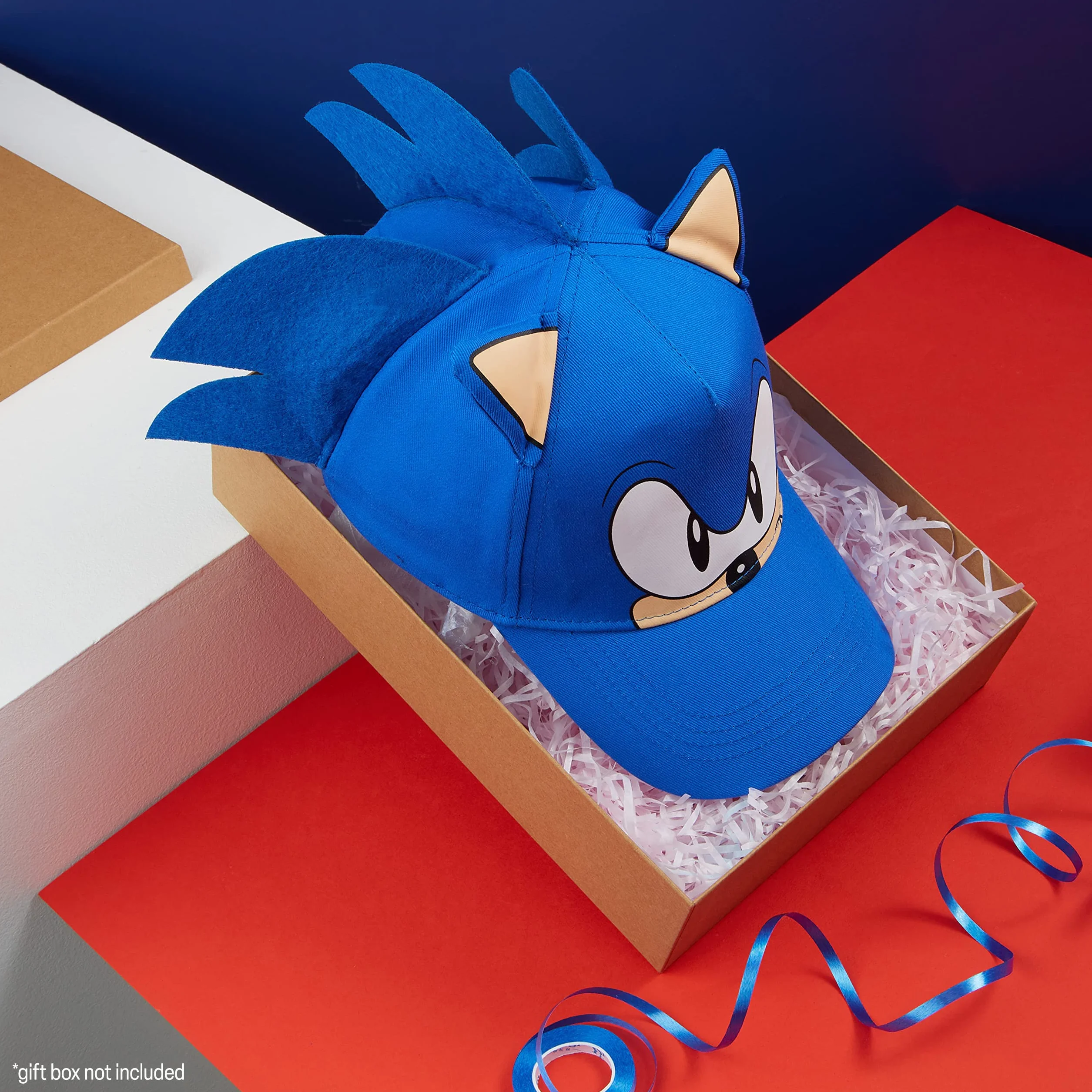 Sonic The Hedgehog Cappello Bambino 3D con Orecchie Cappello Baseball per Ragazzo Cappello con Visiera Regolabile Regali per Gamer