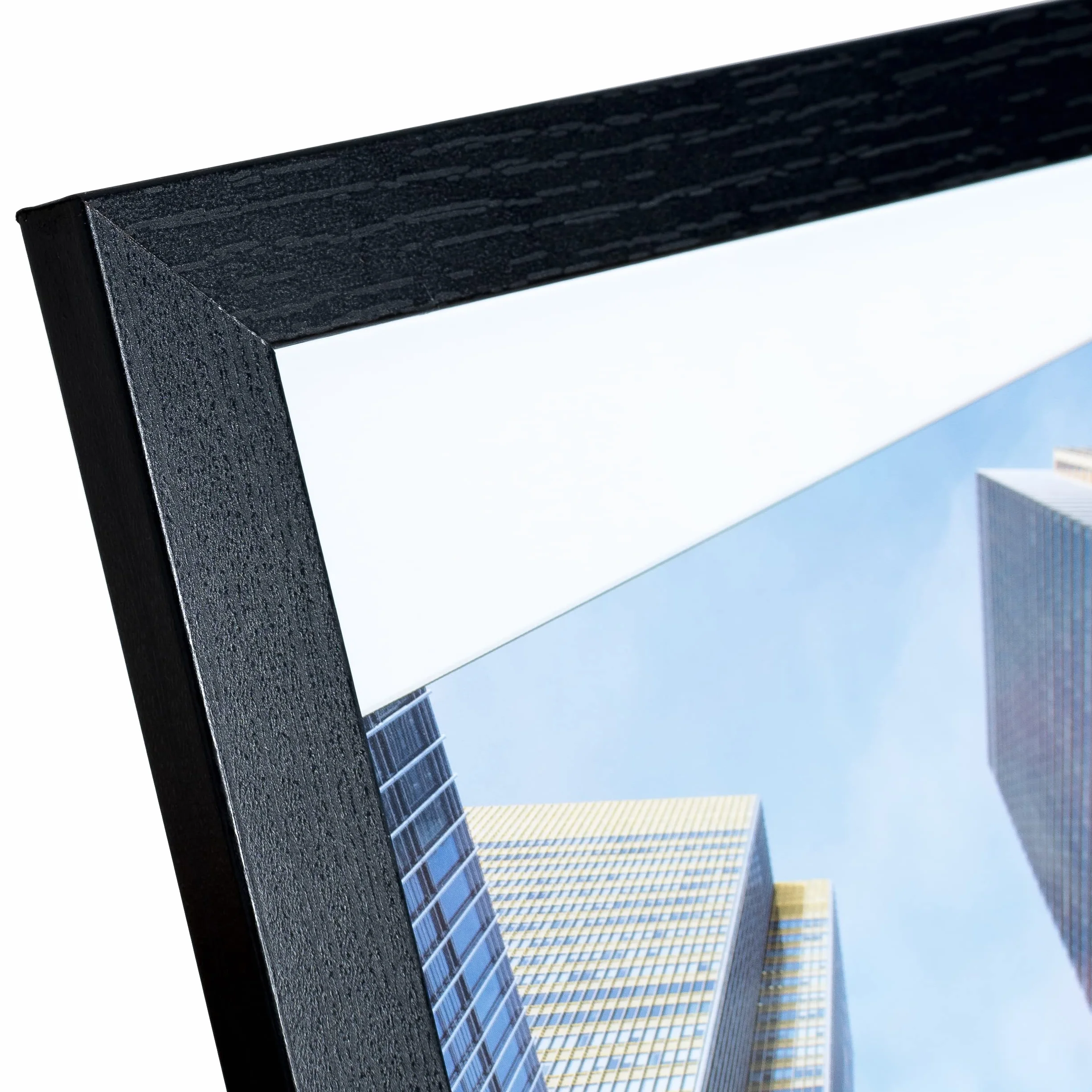 Hampton Frames, Cornice Poster OXFORD A3 29,7x42 cm, Nera, MDF effetto legno, Fronte acrilico leggero, Clip e ganci inclusi | Cornice da parete per arredamento interno