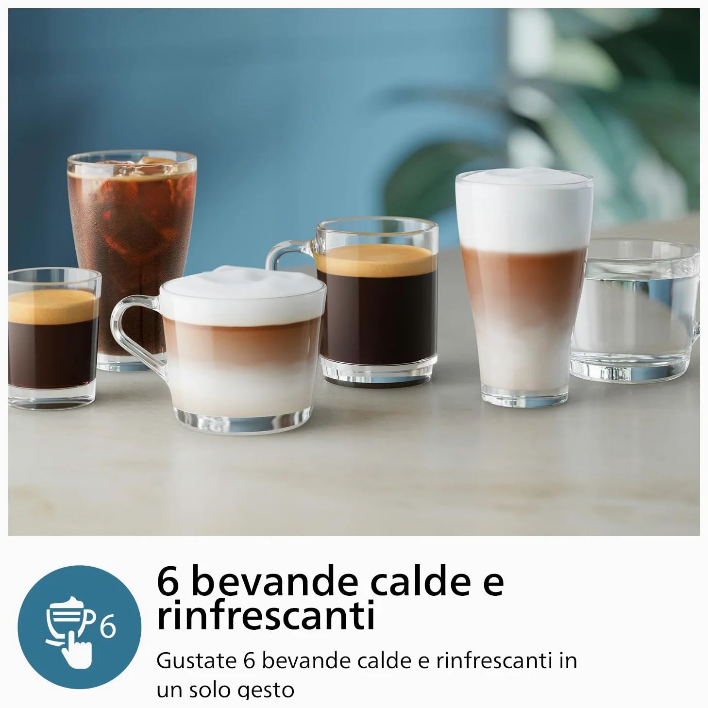 Philips Serie 3300 Macchina da caffè automatica - 6 tipi di bevande, Display touch screen a colori, LatteGo, SilentBrew, Macinacaffè in ceramica al 100%, Filtro AquaClean. Cromato nero (EP3347/90)