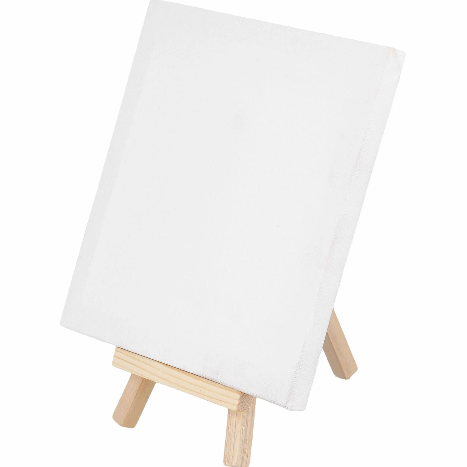 Set di 24 mini tele 15x15 cm per pittura ad acquerello con cavalletto in legno 8x15 cm, 12 pennelli e 5 tavolozze