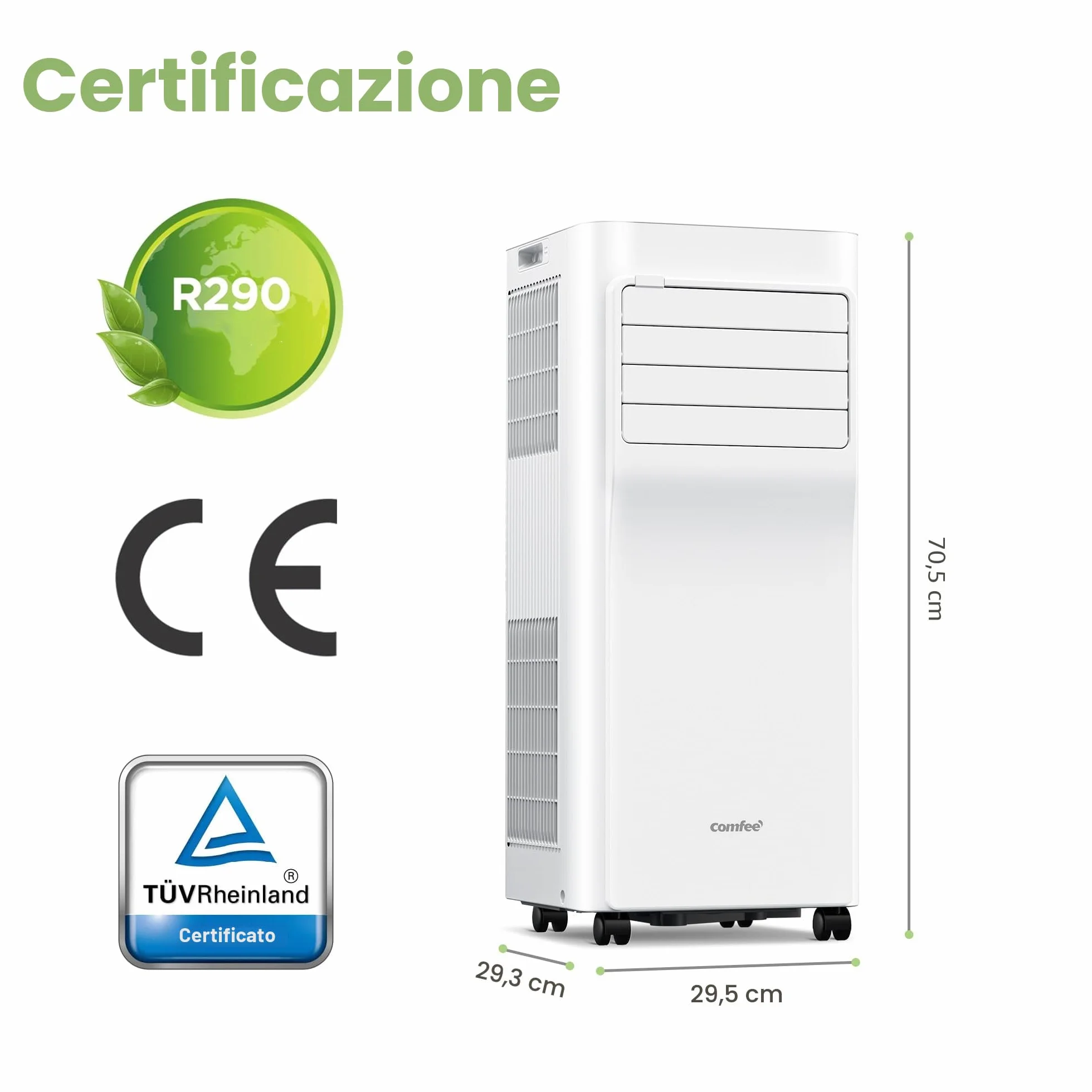 COMFEE' IGLOO MPPA 09CRN7 Condizionatore Portatile 9000 BTU/H, Breezy Cool Pro 2.6, WiFi, 3-in-1, Raffreddamento, Deumidificazione, 24H Timer