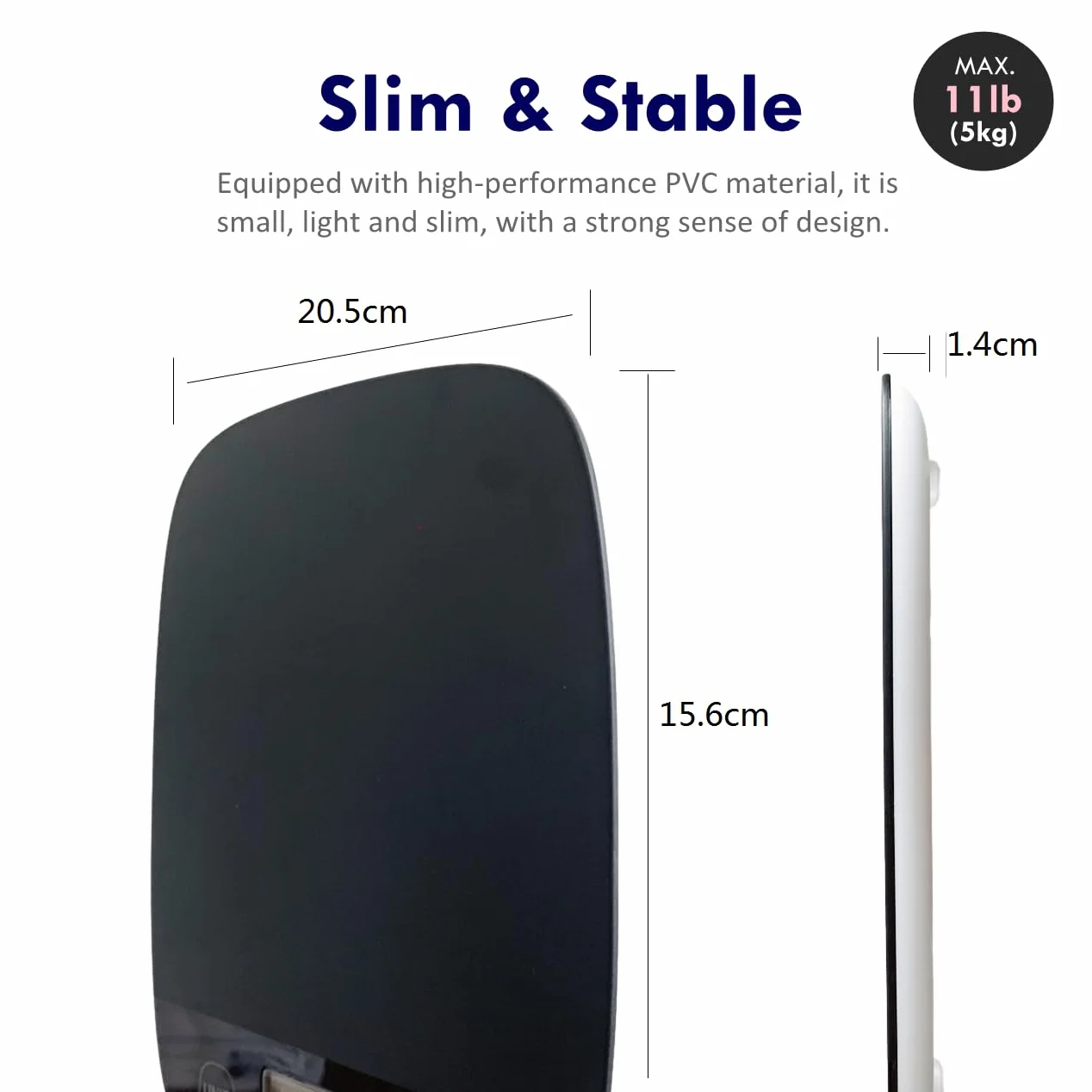 NUTRI FIT Bilancia digitale da cucina ultra sottile Bilancia elettronica multifunzione Bilancia da cucina grande display in plastica piattaforma 5kg/11lb-1g lb.oz fl.oz g ml (nero)