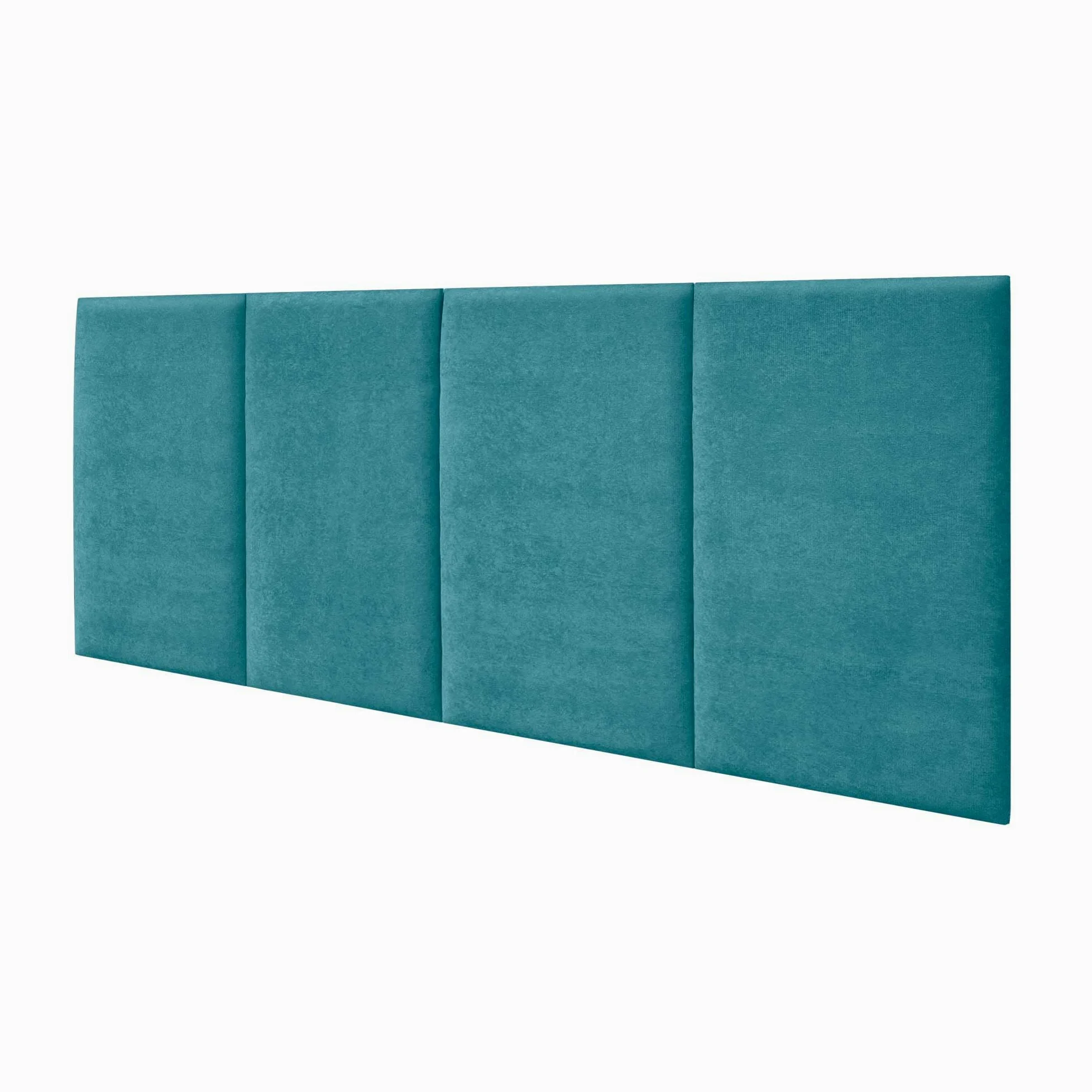 DHOME Testiera Imbottita in Tessuto Aqualine Premium Antimacchia Design Modulare Verticale Autoadesiva Testata Letto Camera da Letto Imbottita (Turchese, 160cm, Altezza 80 cm, x4)