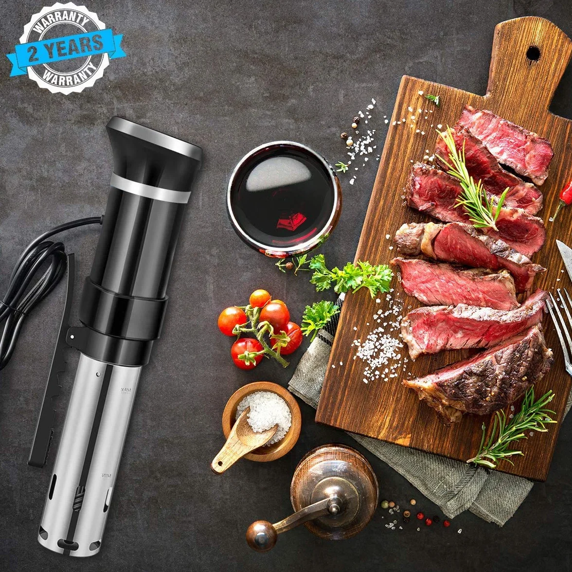 Sous Vide 1100W Slow Cooker Circolatore Termico Termocircolatore a Immersione Display Touch LCD