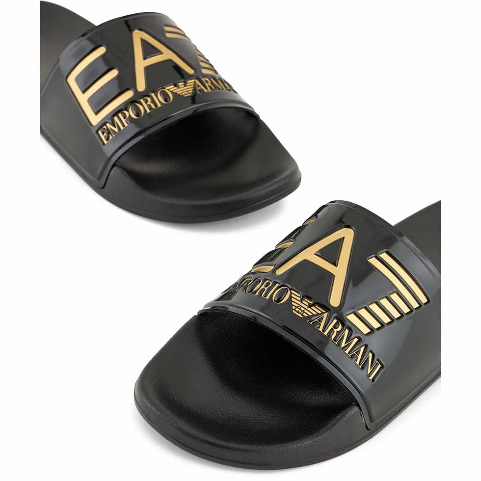 Emporio Armani EA7 Slipper black/gold