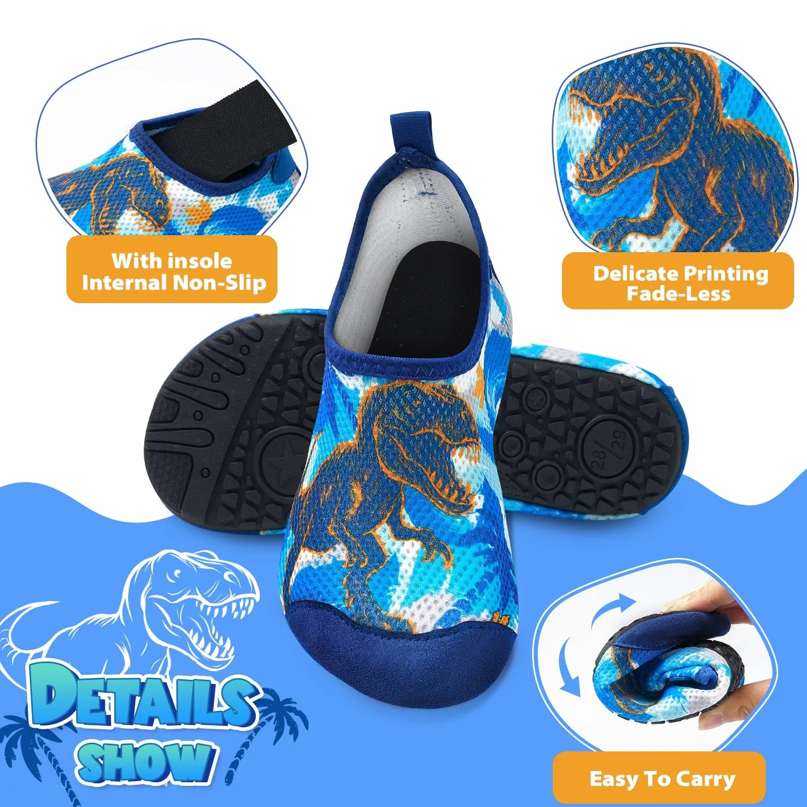 Scarpe da Acqua per Bambini Ragazzi Morbide Rapide Nuoto