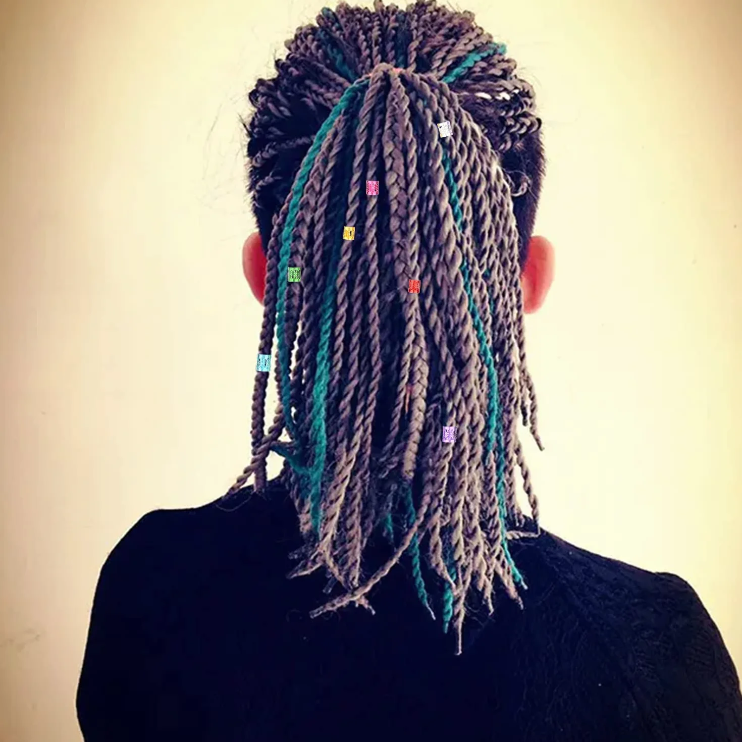 Buachois 100 Pezzi Trecce Gioielli Alluminio Dreadlocks Perline per Capelli