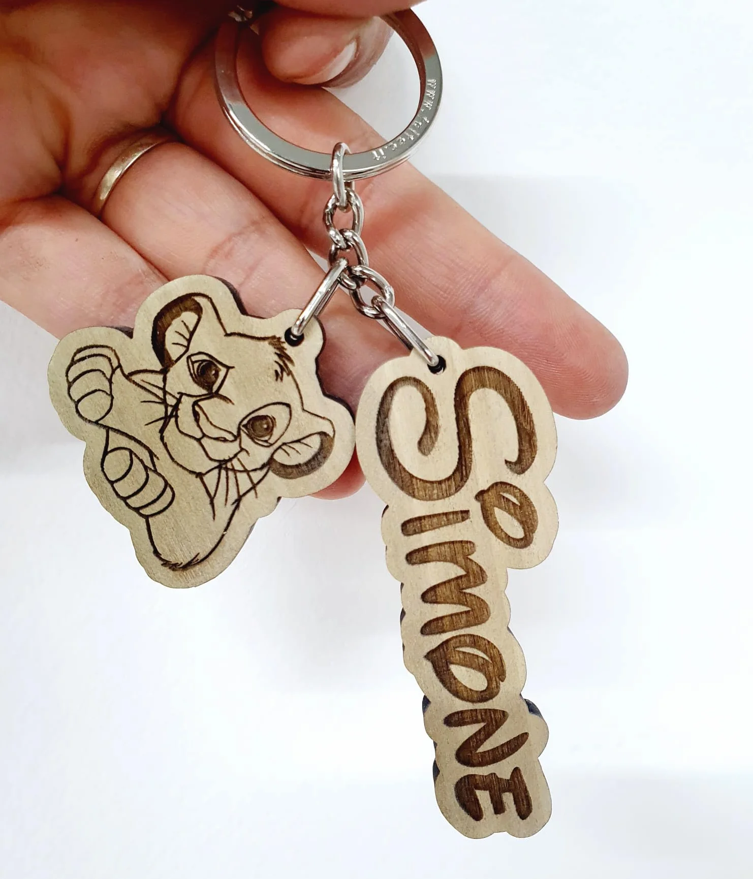 Portachiavi personalizzato Simba del Re Leone con nome - segnaposto, decorazione bomboniera, idea regalo
