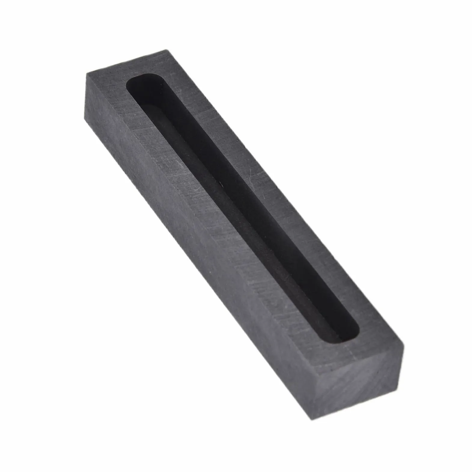 Estink Stampo per Lingottiera in Grafite, Rettangolare Nero, per Fusione Metalli Non Ferrosi, Dimensioni Esterne 90x18x12mm, Interne 80x8x8mm