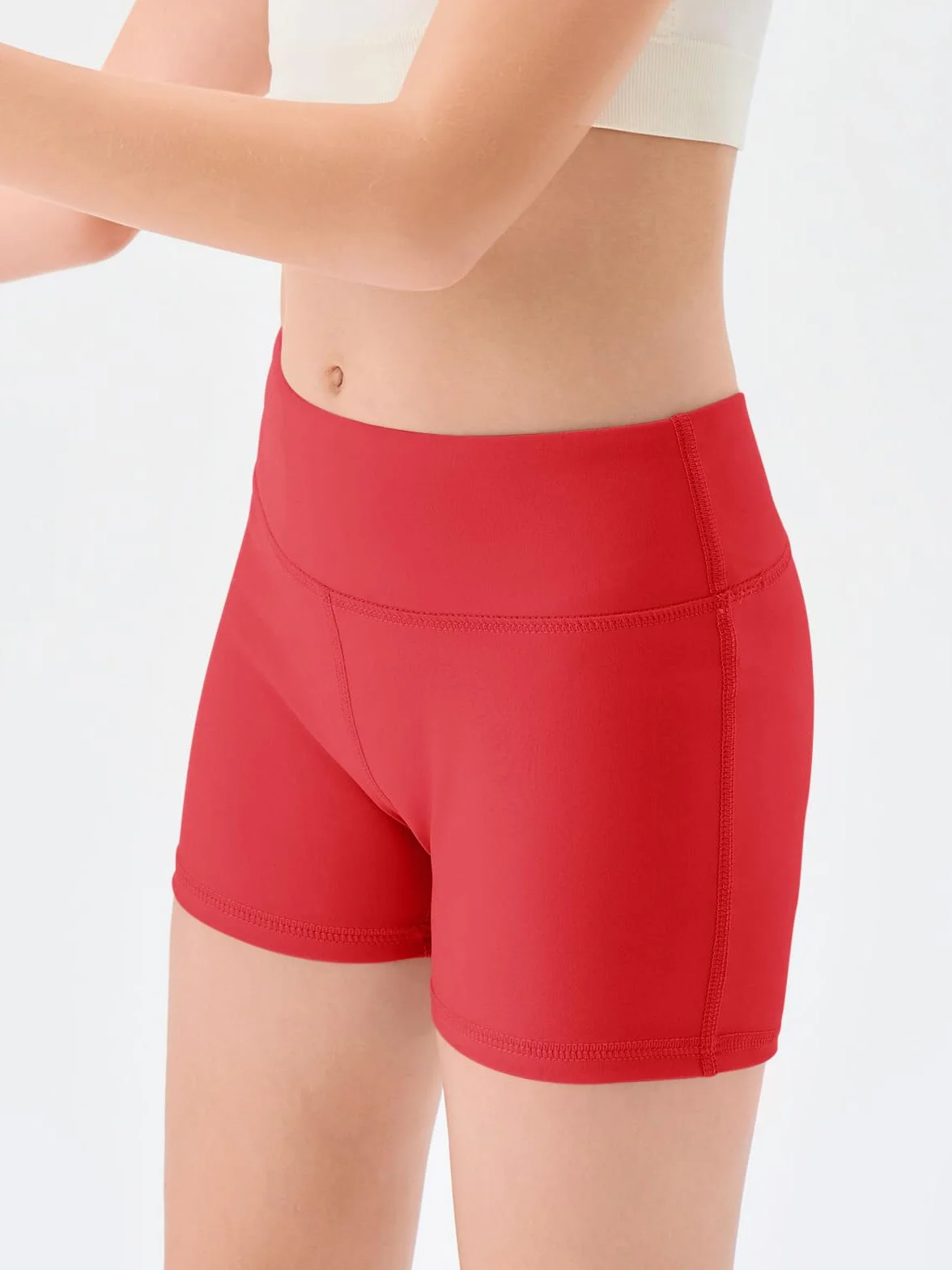 Pantaloncini estivi da ragazza leggings corti vita alta yoga danza palestra 5-14 anni