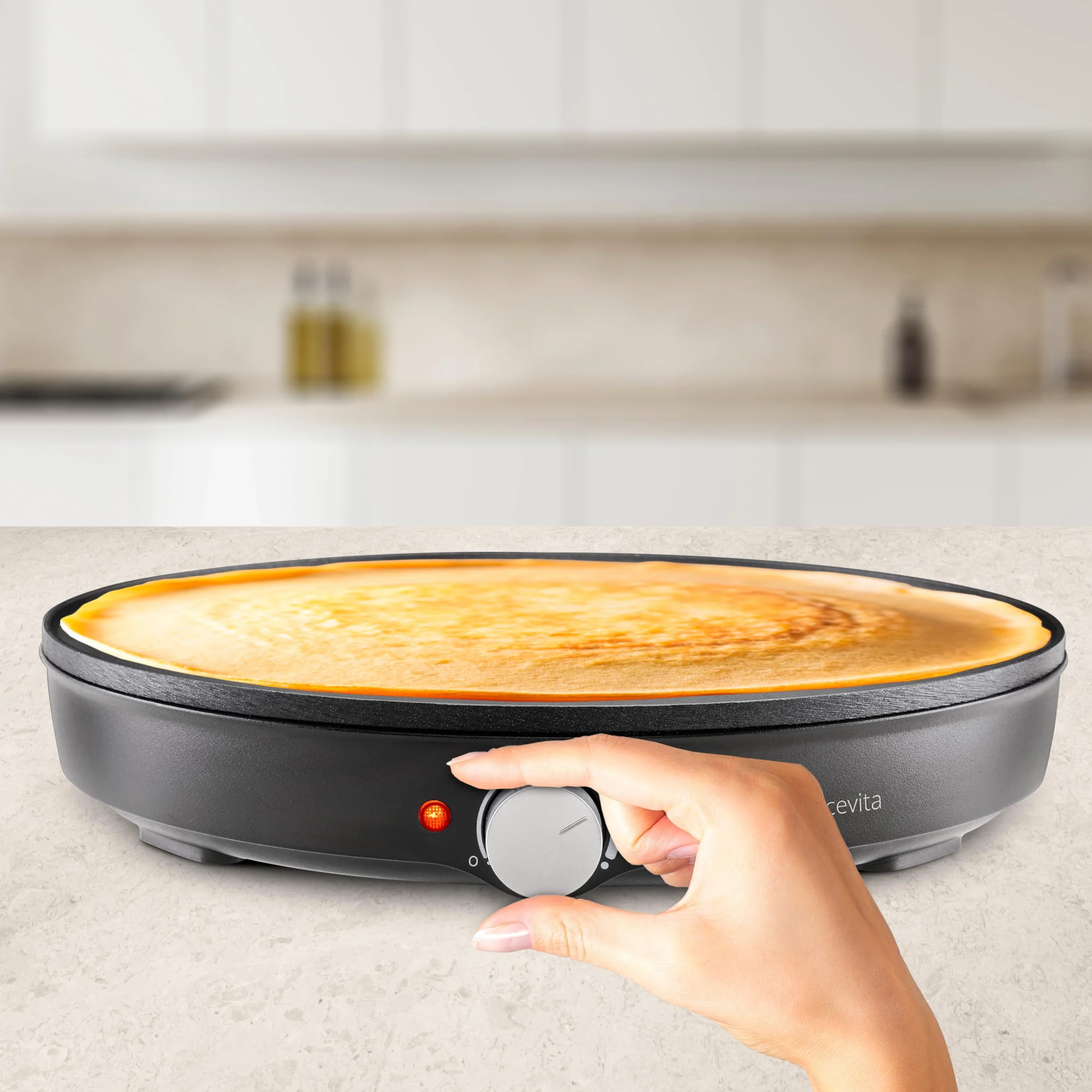 Ufesa Crepiera Dolcevita 1000W 30cm Piastra Antiaderente Temperatura Regolabile