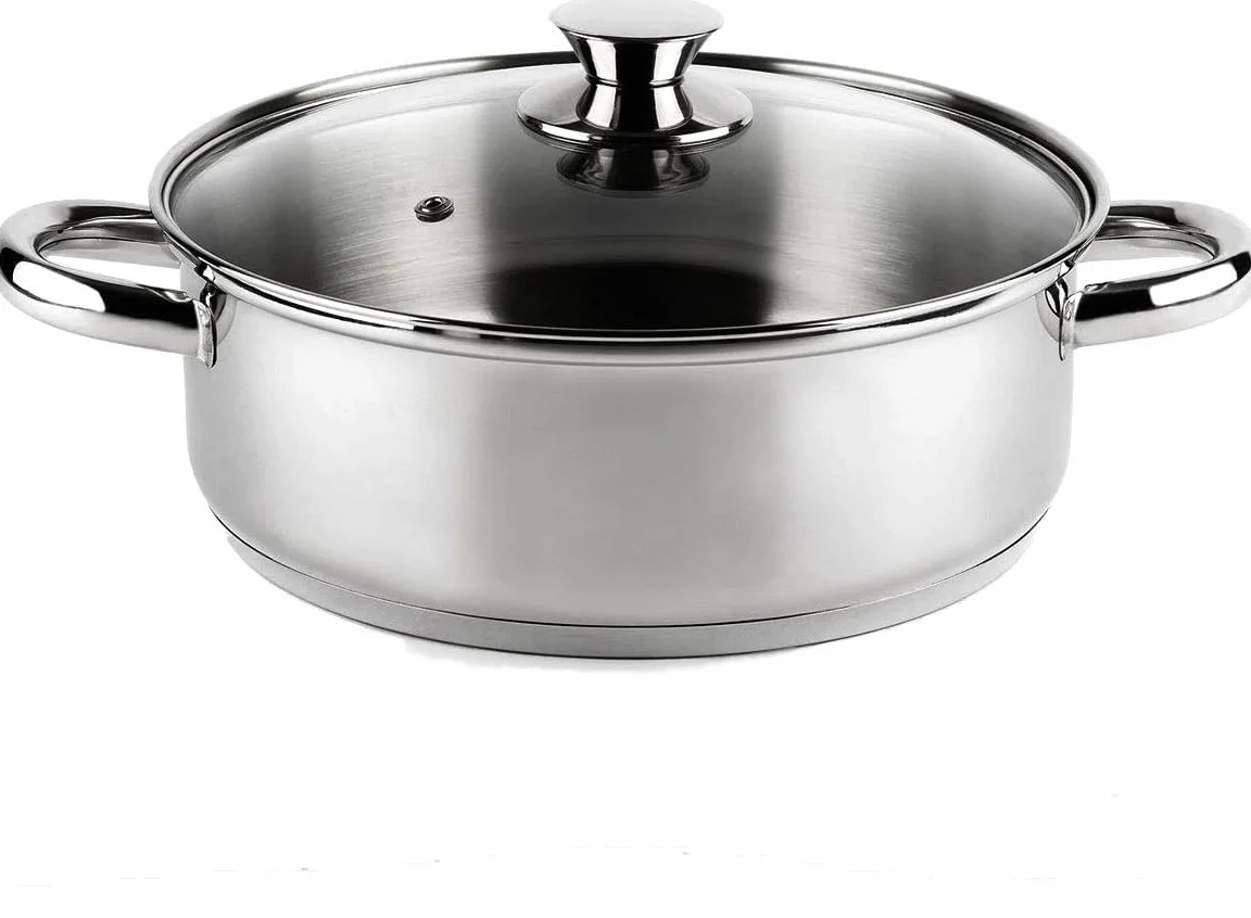 Vier CI22 Casseruola, Diametro 22 cm, Acciaio Inox 18/10