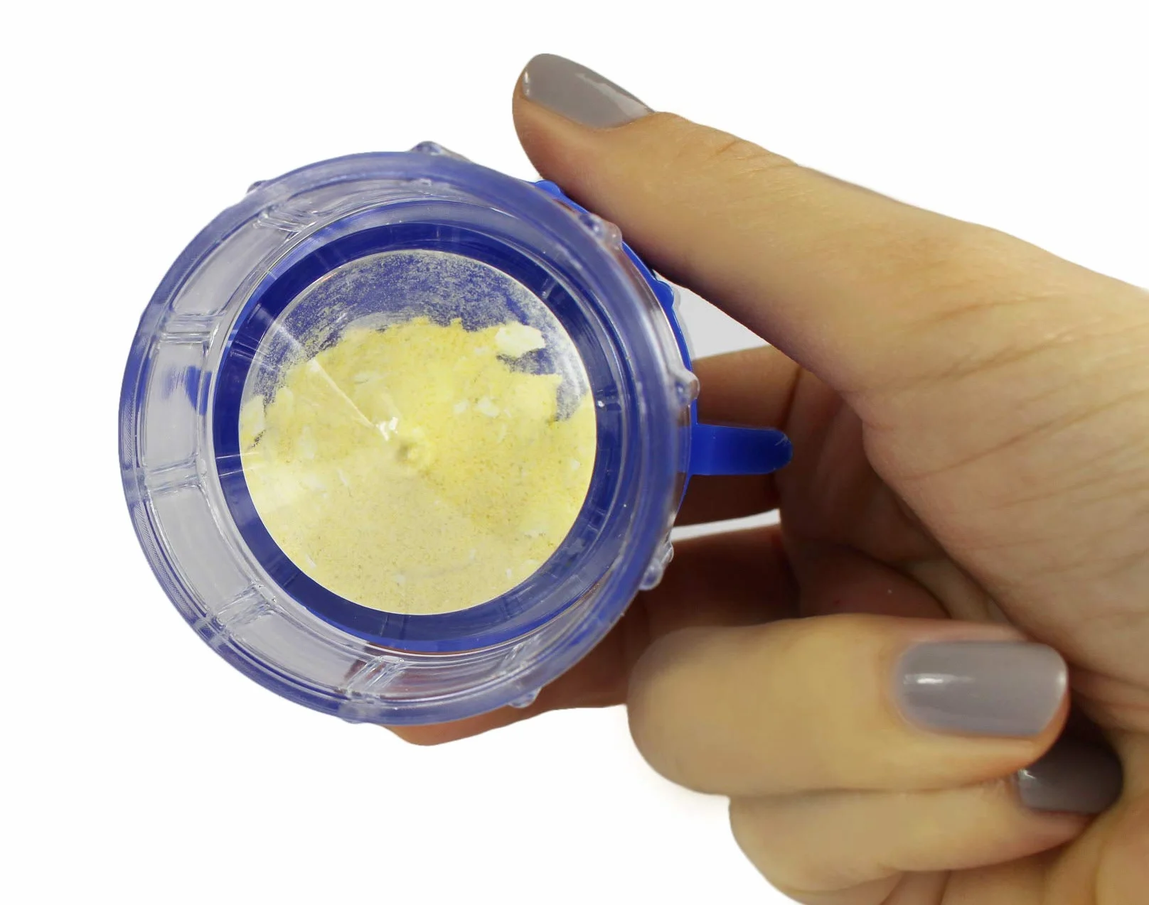 Medi-Inn Mortaio per Compresse Tablettencrusher Blu con Vano Portaoggetti