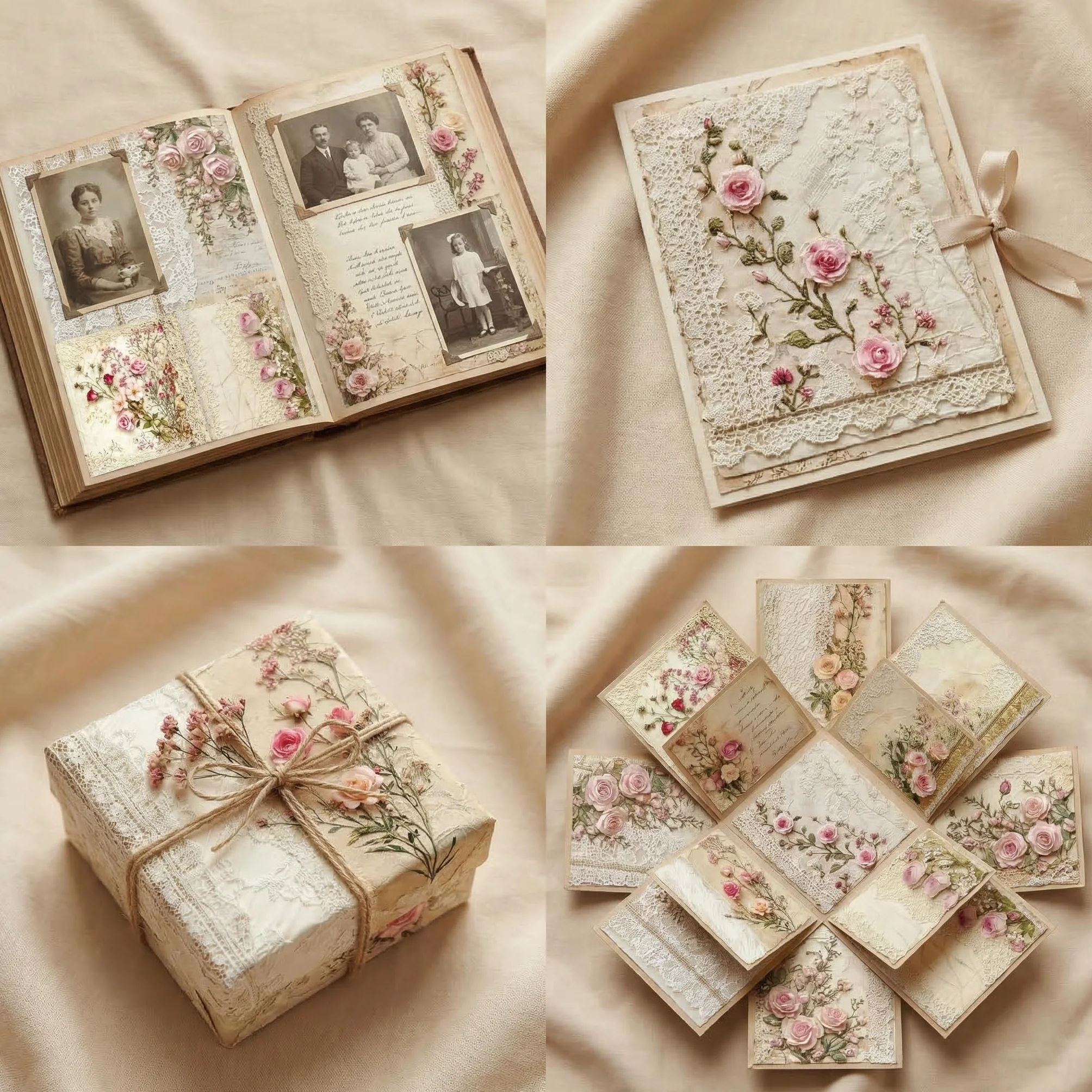 Carte di sfondo per scrapbooking 15,2x15,2cm carta decorativa con motivo rose romantiche floreali fai da te confezioni regalo