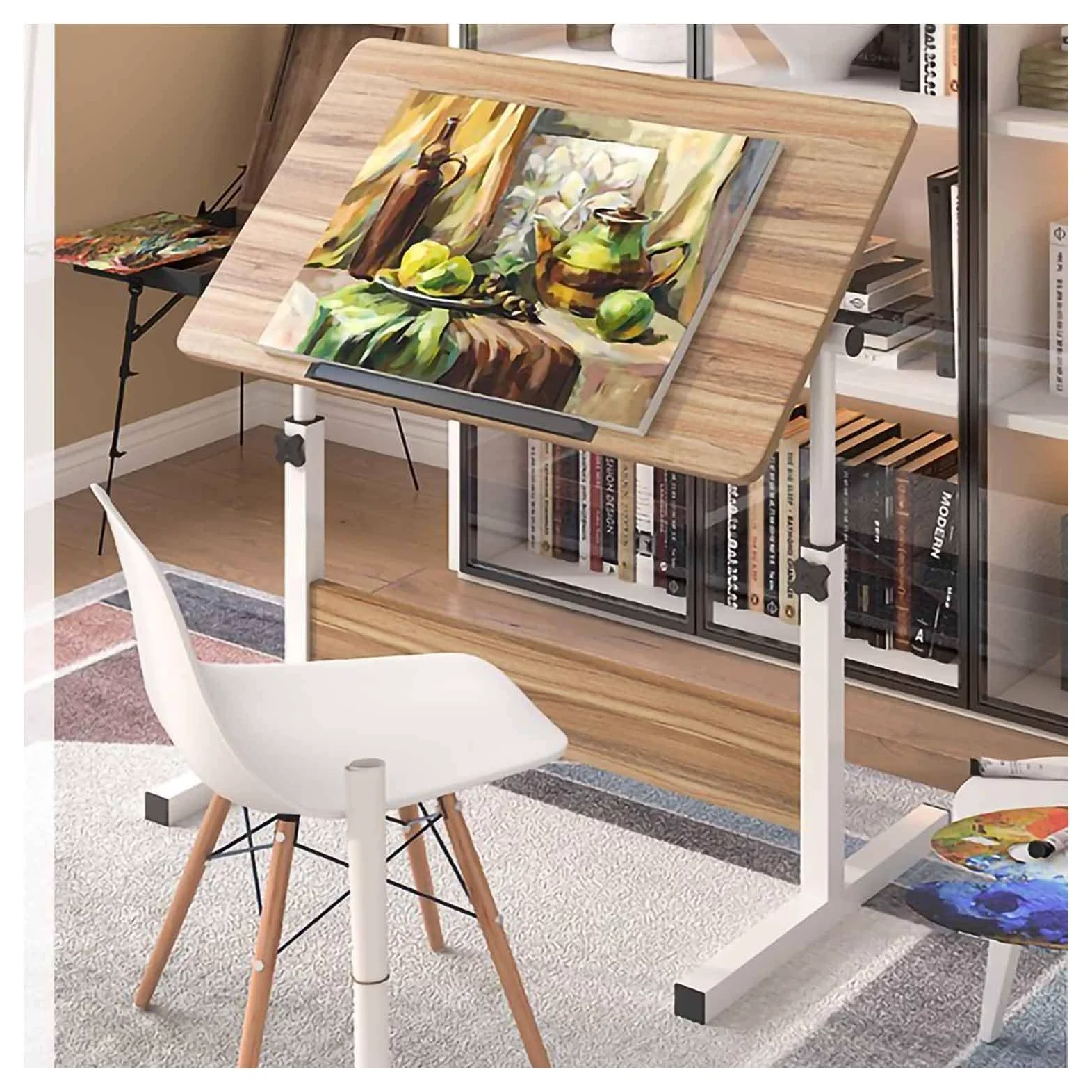 Tavolo Da Disegno Per Artisti Regolabile In Altezza Con Piano Inclinabile - Scrivania Perfetta Per Studio, Artigianato Artistico E Scrittura - Tavolo Da Disegno Regolabile (Size:60x40cm,Color:Style 3)